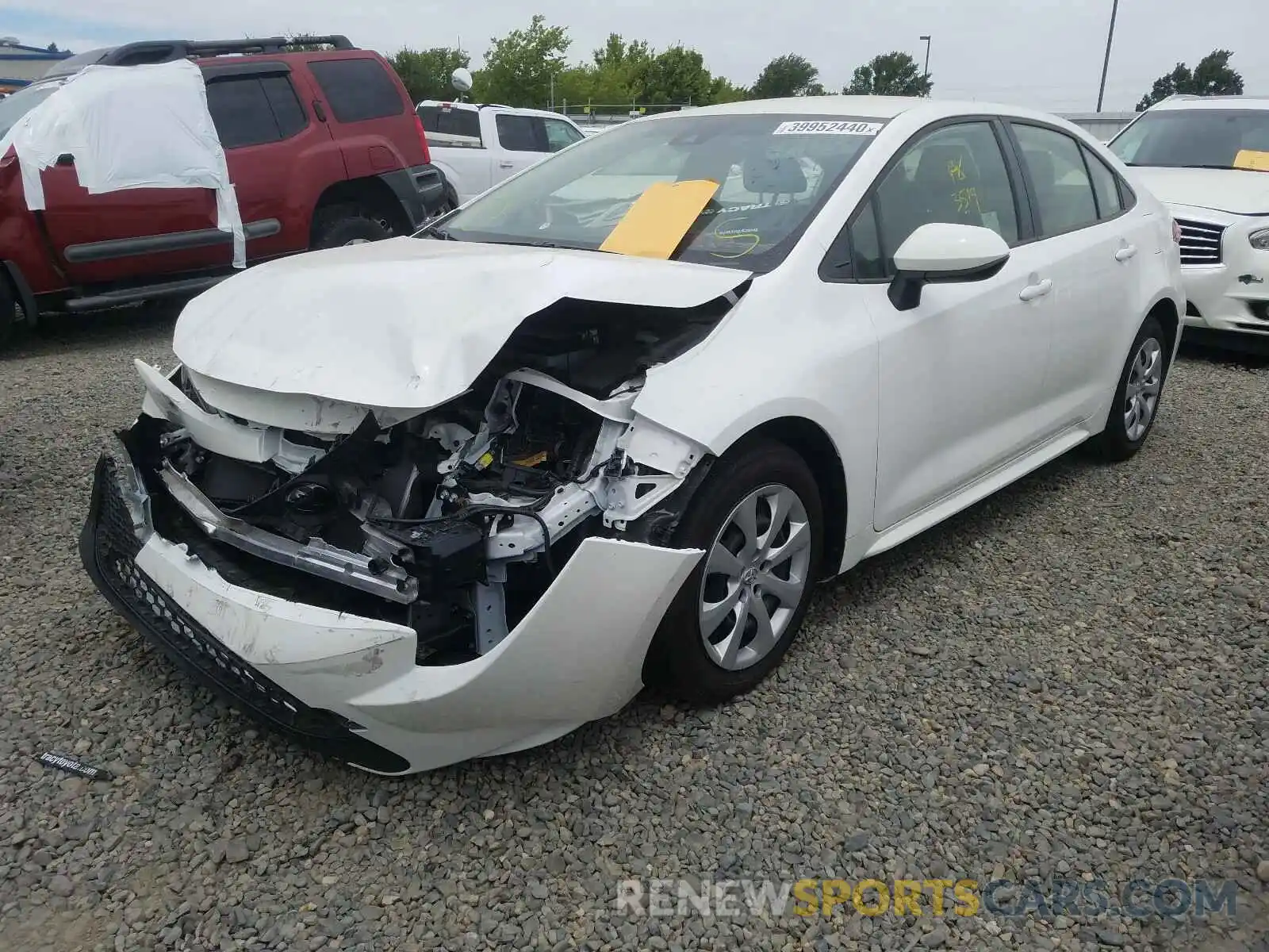 2 Photograph of a damaged car JTDEPRAE3LJ005160 TOYOTA COROLLA 2020