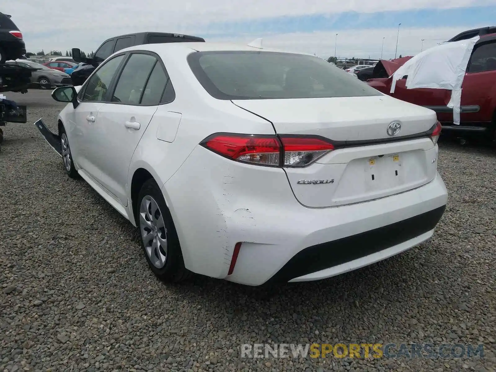 3 Photograph of a damaged car JTDEPRAE3LJ005160 TOYOTA COROLLA 2020