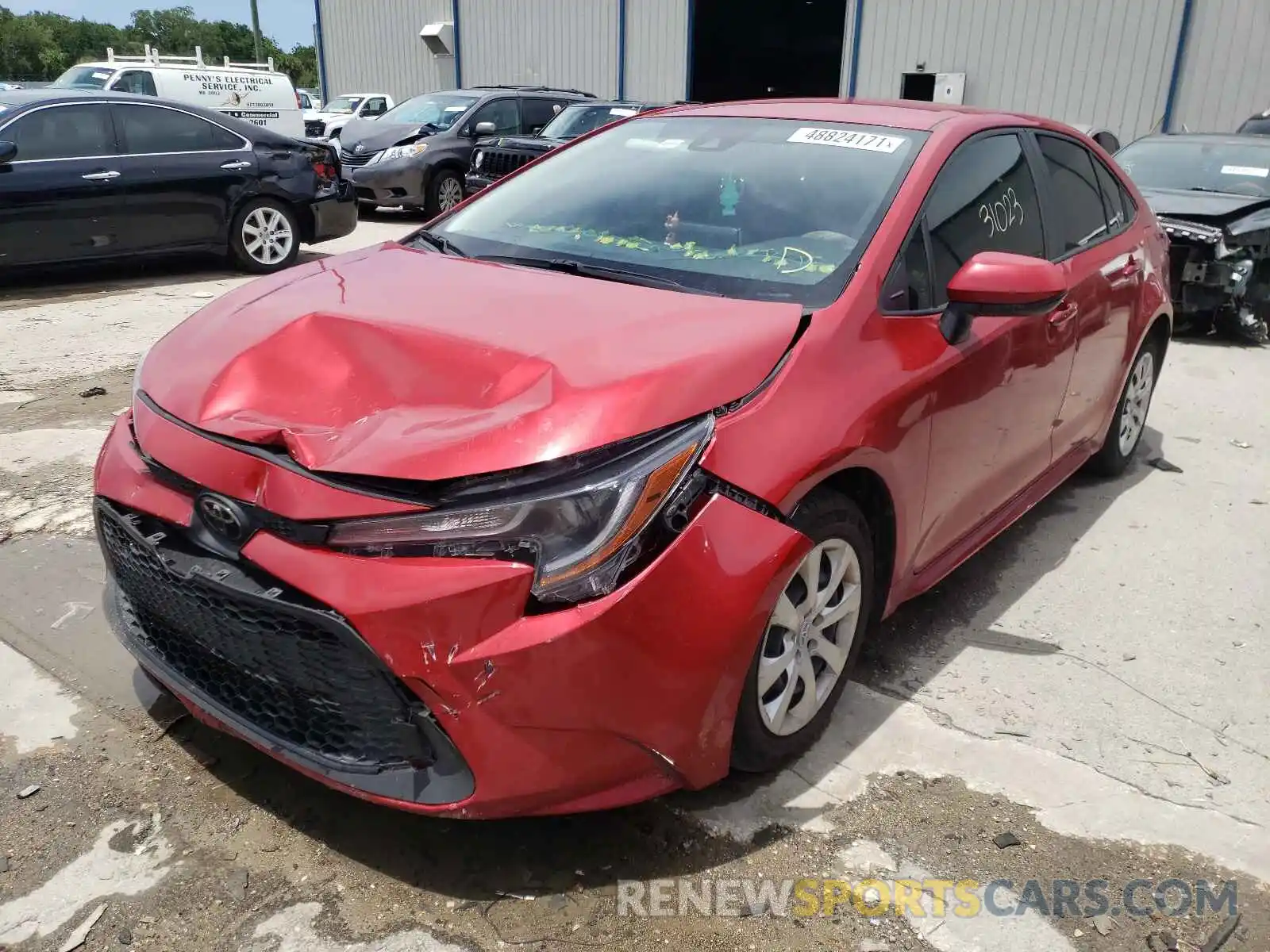 2 Photograph of a damaged car JTDEPRAE3LJ005272 TOYOTA COROLLA 2020