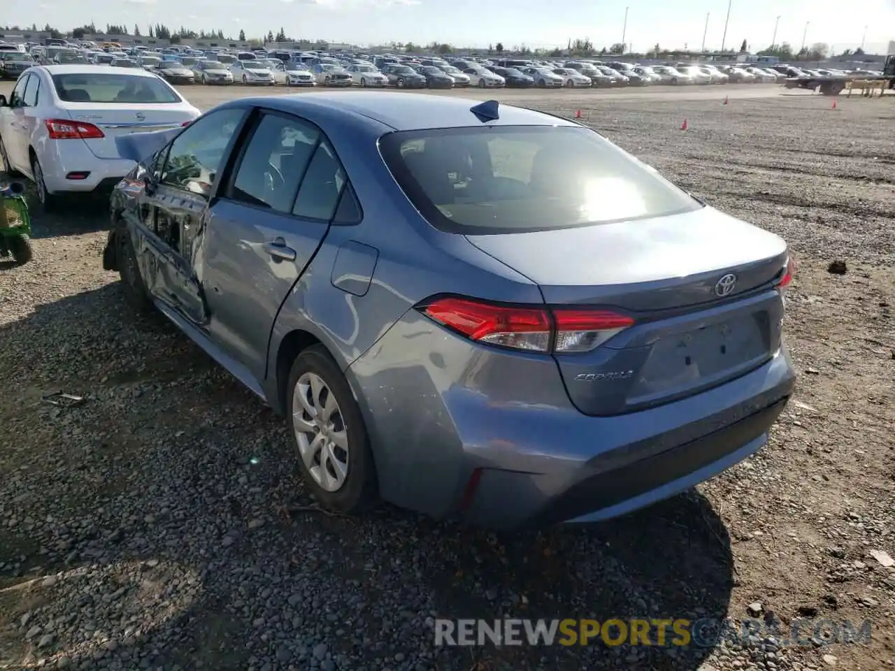 3 Photograph of a damaged car JTDEPRAE3LJ005434 TOYOTA COROLLA 2020