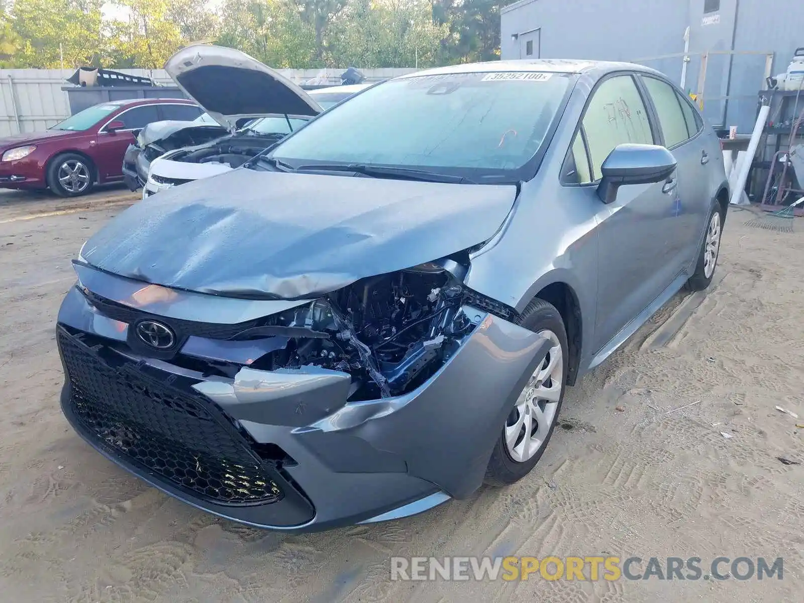 2 Photograph of a damaged car JTDEPRAE3LJ007331 TOYOTA COROLLA 2020