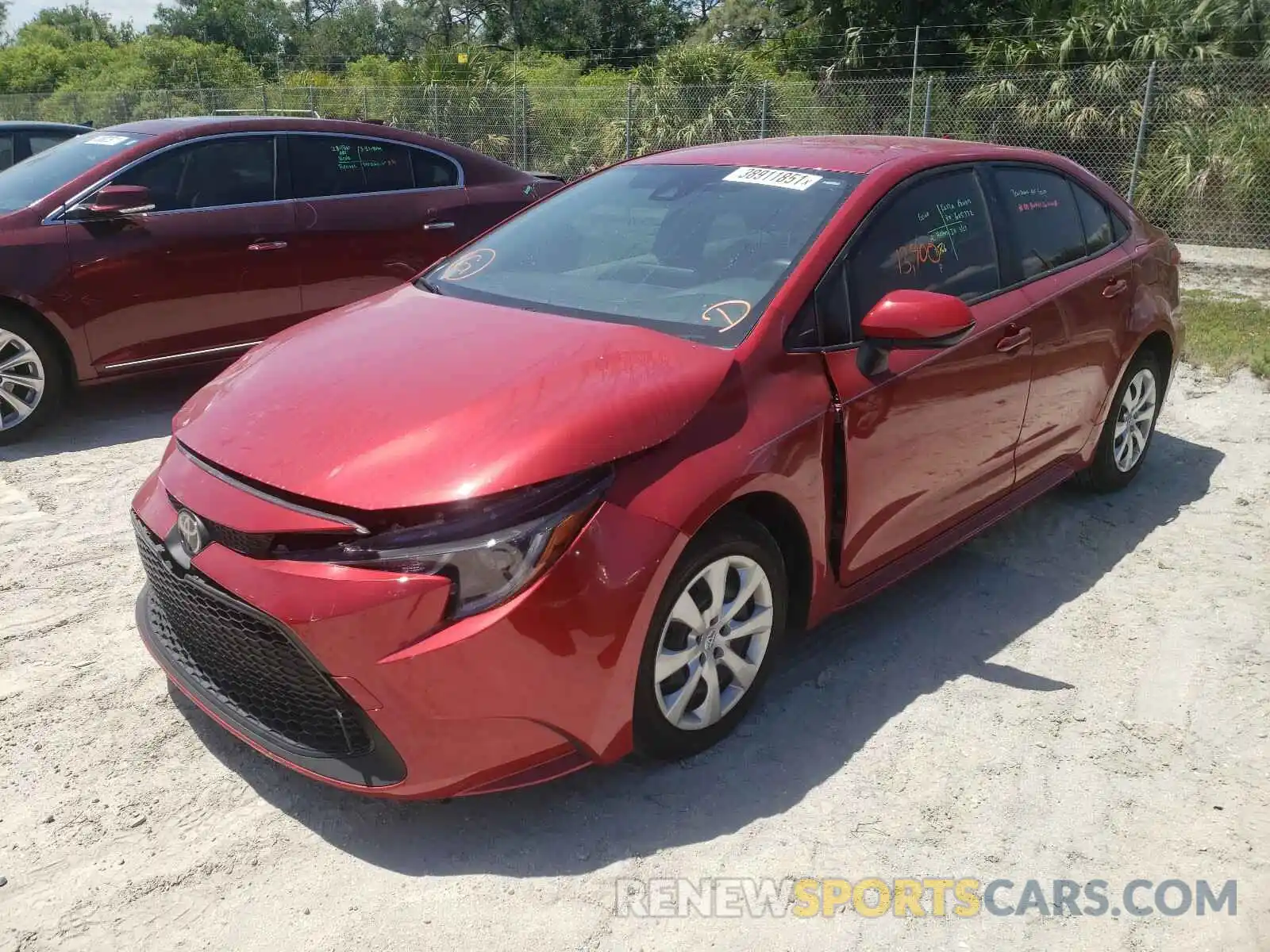 2 Photograph of a damaged car JTDEPRAE3LJ007555 TOYOTA COROLLA 2020