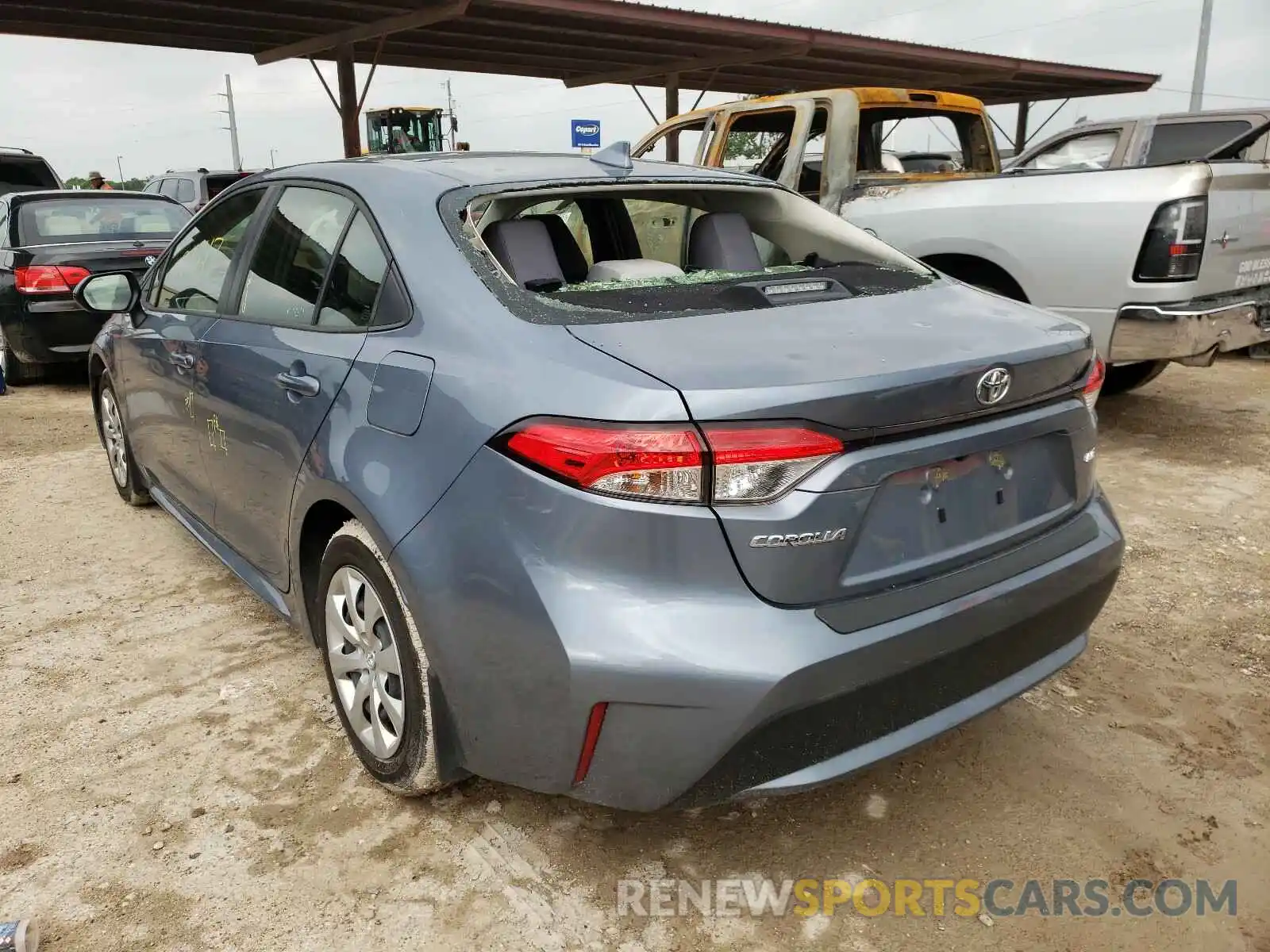 3 Photograph of a damaged car JTDEPRAE3LJ009015 TOYOTA COROLLA 2020