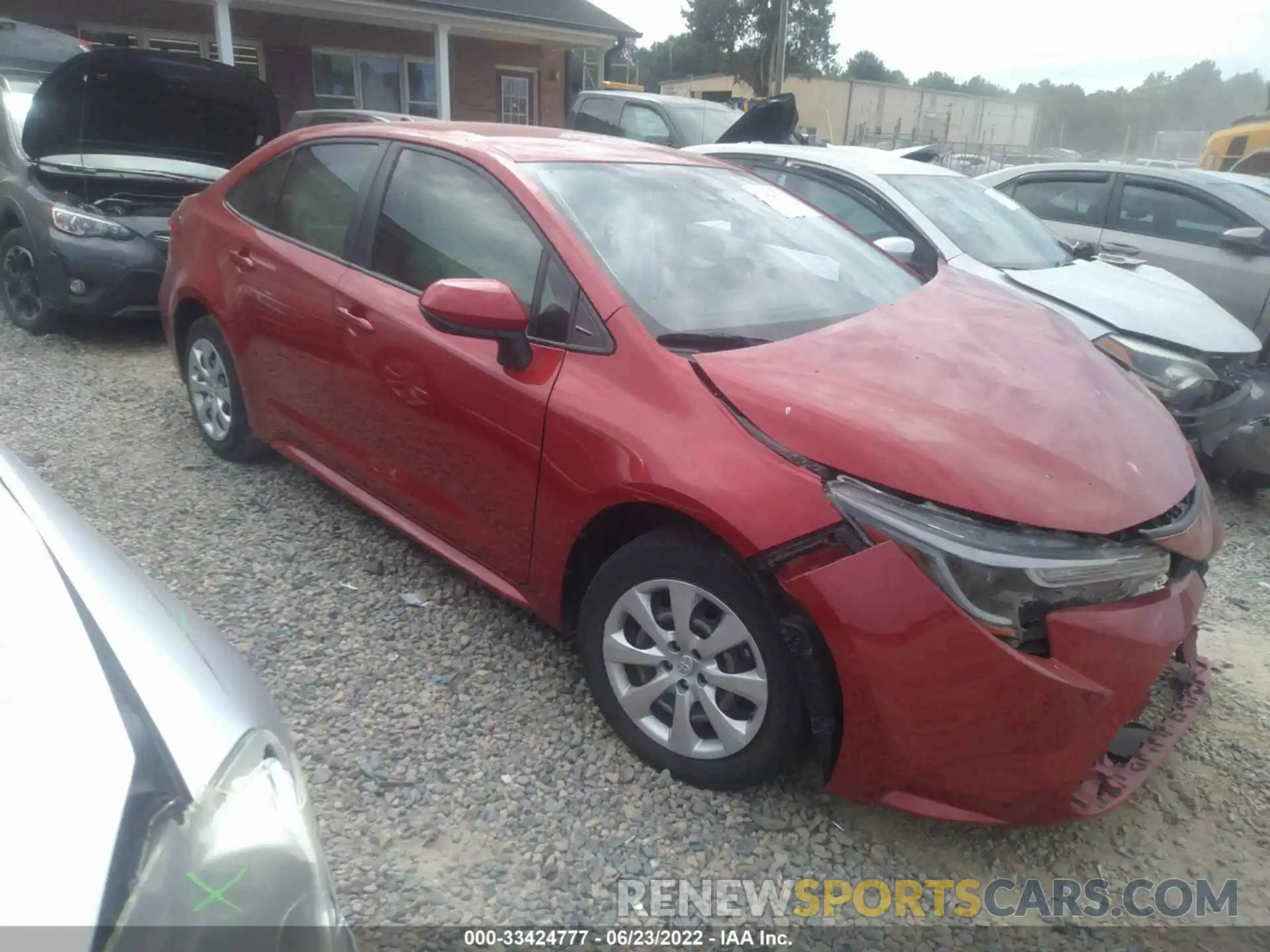 1 Photograph of a damaged car JTDEPRAE3LJ009502 TOYOTA COROLLA 2020