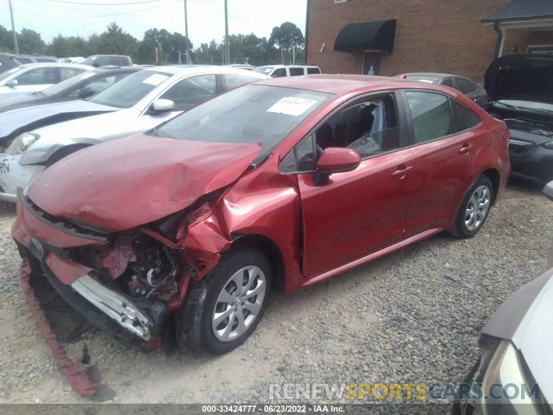 2 Photograph of a damaged car JTDEPRAE3LJ009502 TOYOTA COROLLA 2020