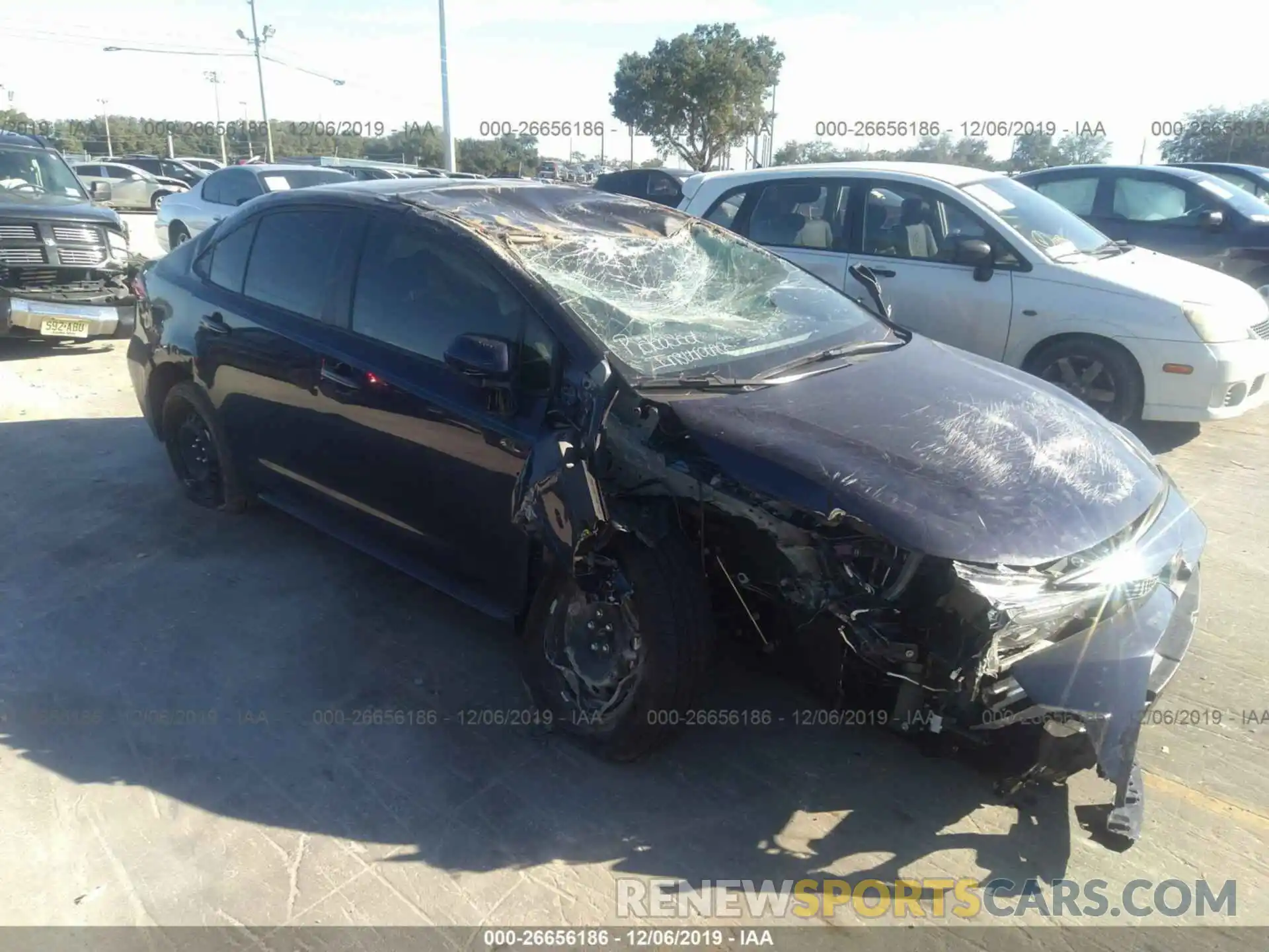 1 Photograph of a damaged car JTDEPRAE3LJ009645 TOYOTA COROLLA 2020