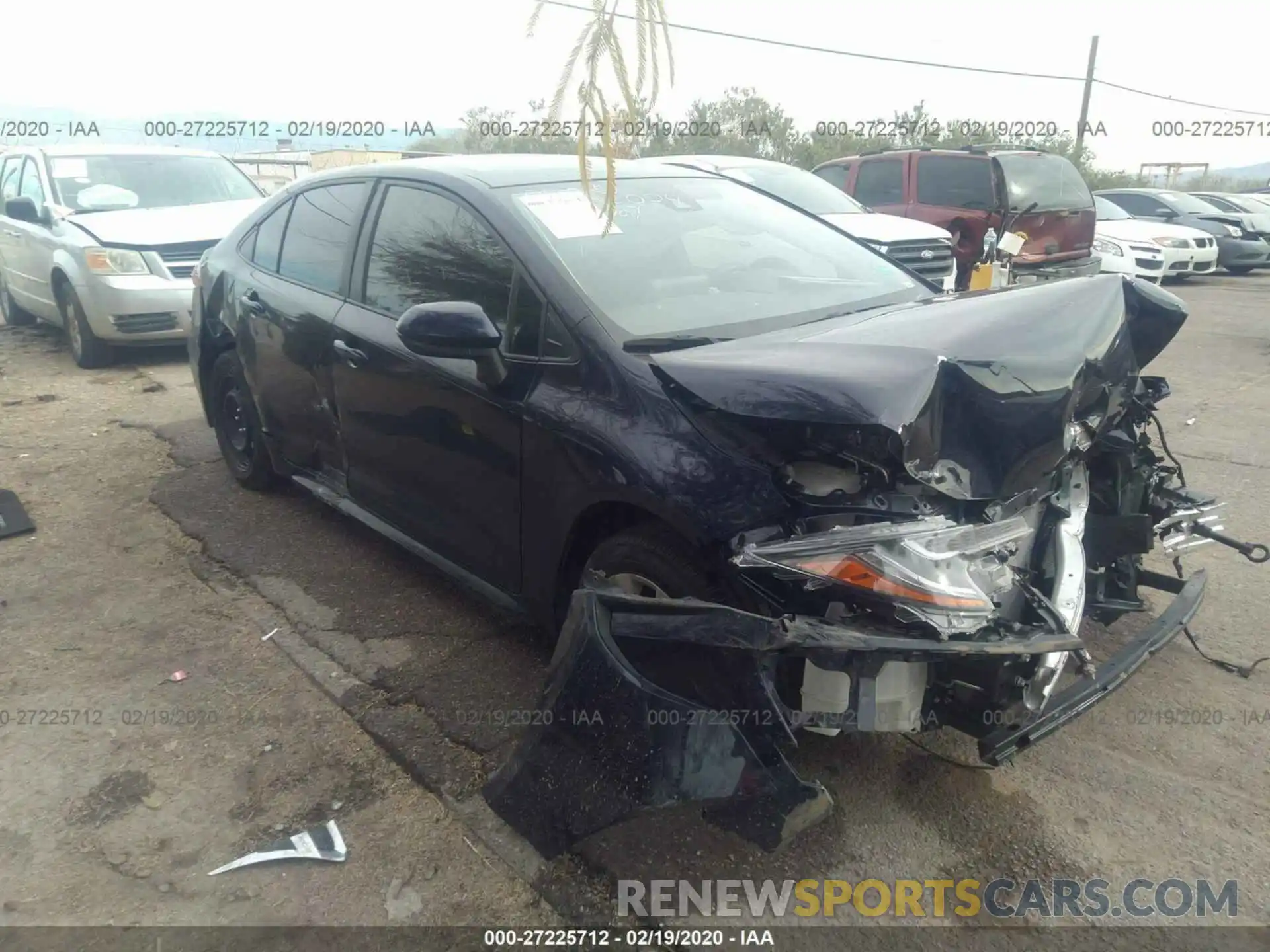 1 Photograph of a damaged car JTDEPRAE3LJ011105 TOYOTA COROLLA 2020