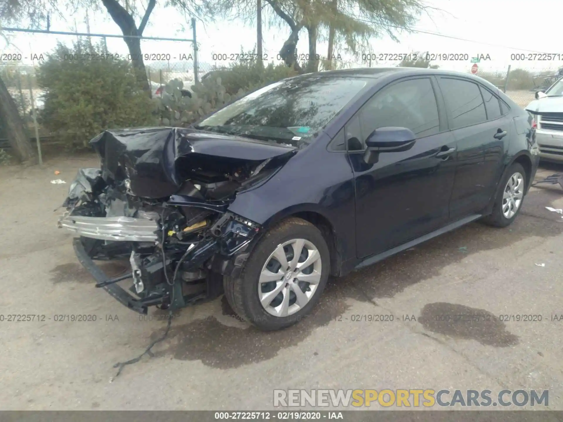 2 Photograph of a damaged car JTDEPRAE3LJ011105 TOYOTA COROLLA 2020