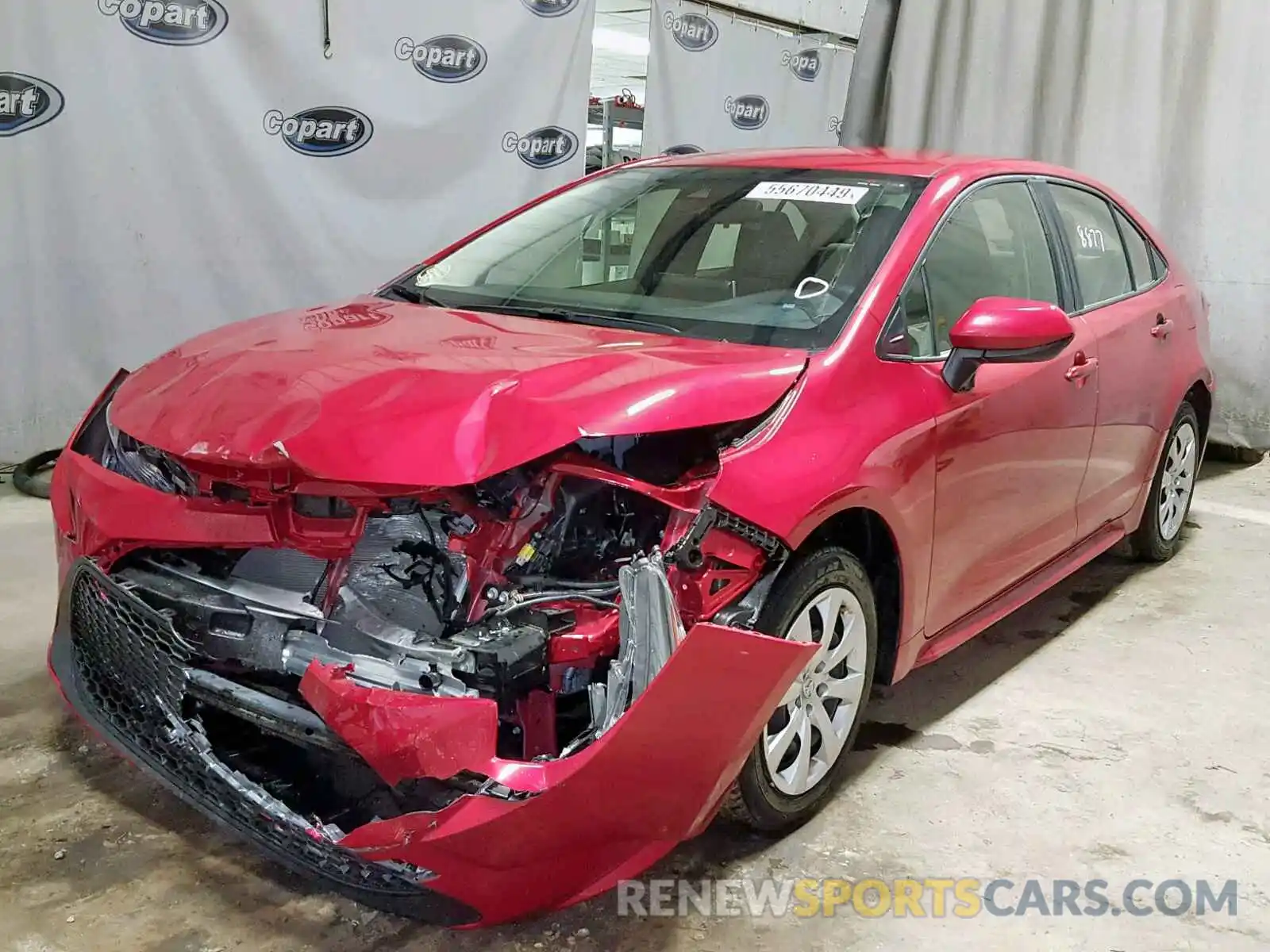 2 Photograph of a damaged car JTDEPRAE3LJ011413 TOYOTA COROLLA 2020