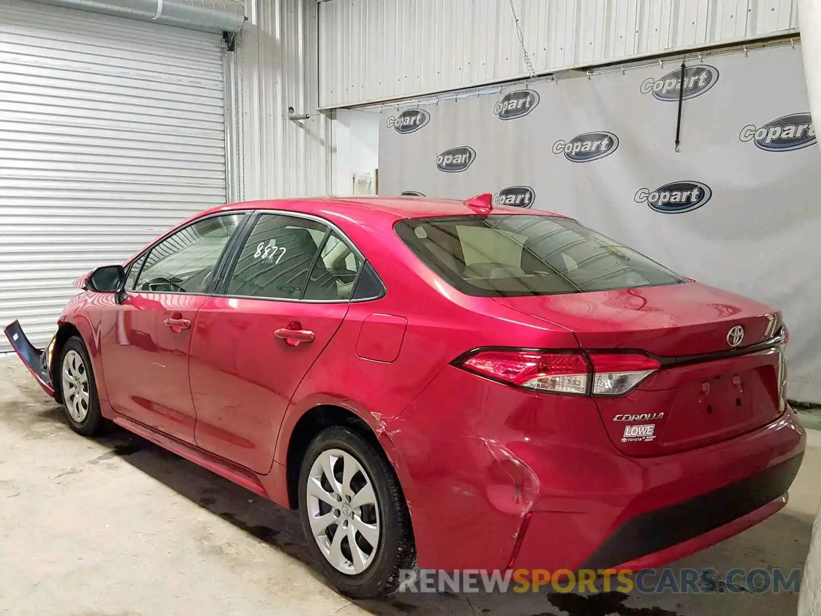 3 Photograph of a damaged car JTDEPRAE3LJ011413 TOYOTA COROLLA 2020