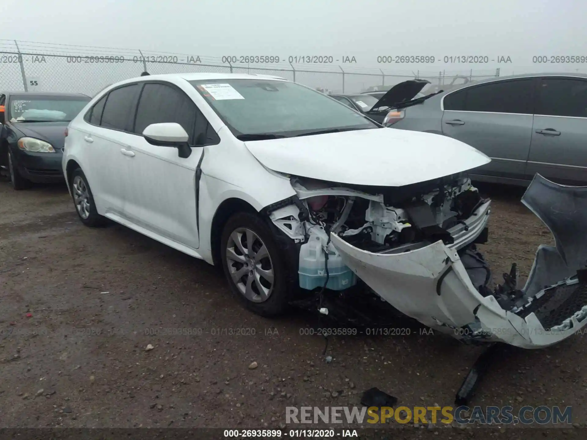 1 Photograph of a damaged car JTDEPRAE3LJ012237 TOYOTA COROLLA 2020