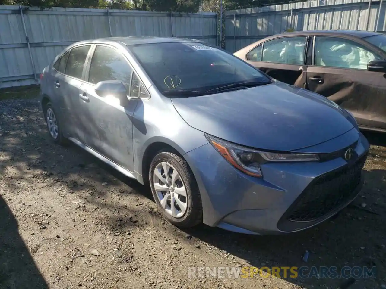 1 Photograph of a damaged car JTDEPRAE3LJ012805 TOYOTA COROLLA 2020