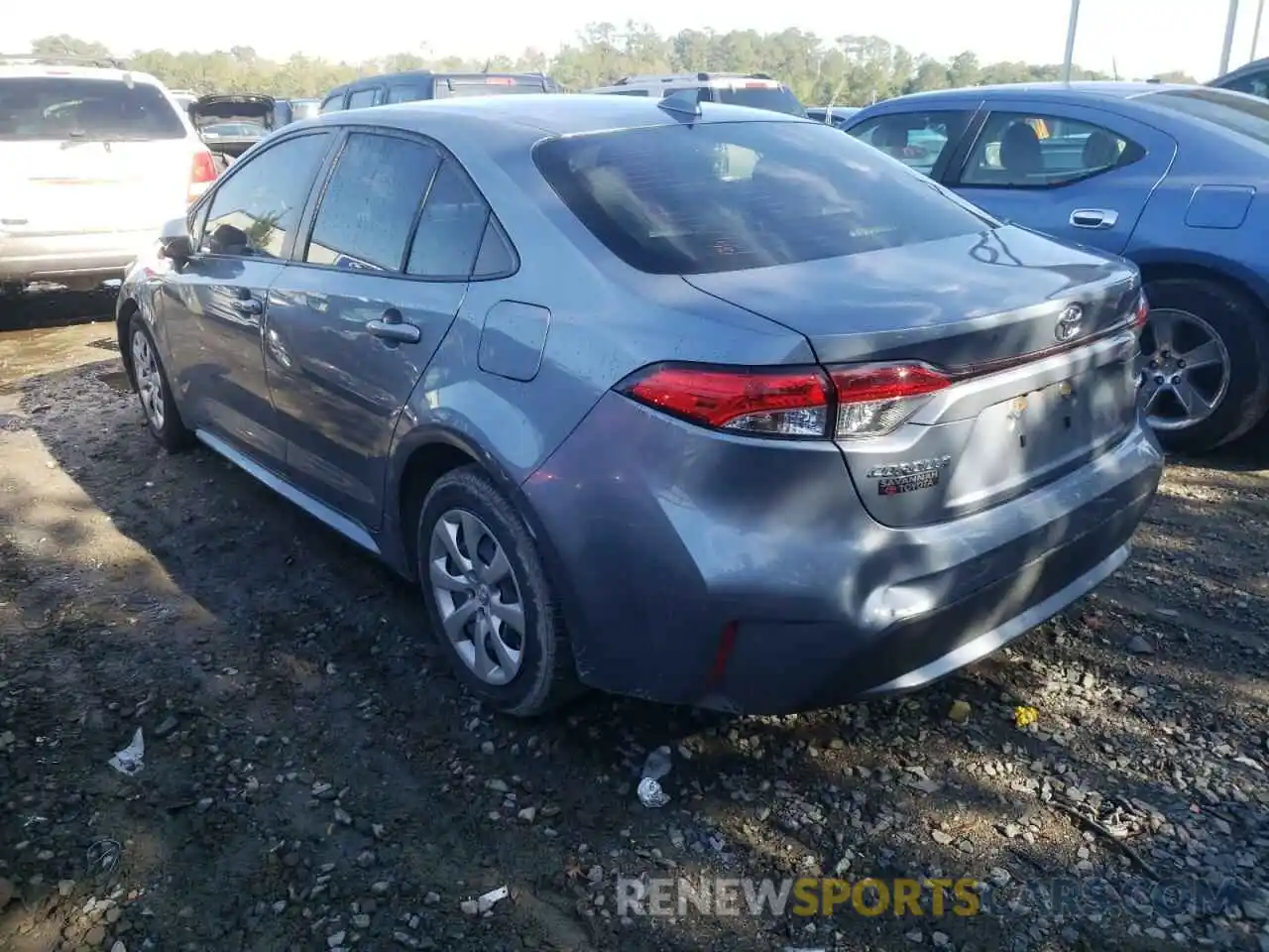 3 Photograph of a damaged car JTDEPRAE3LJ012805 TOYOTA COROLLA 2020