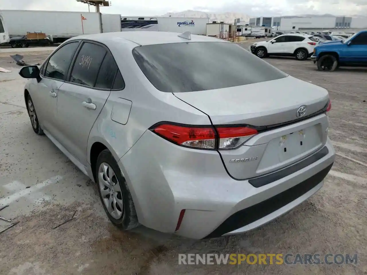 3 Photograph of a damaged car JTDEPRAE3LJ013548 TOYOTA COROLLA 2020