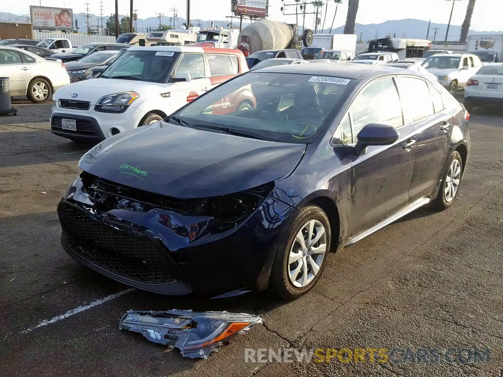 2 Photograph of a damaged car JTDEPRAE3LJ013758 TOYOTA COROLLA 2020