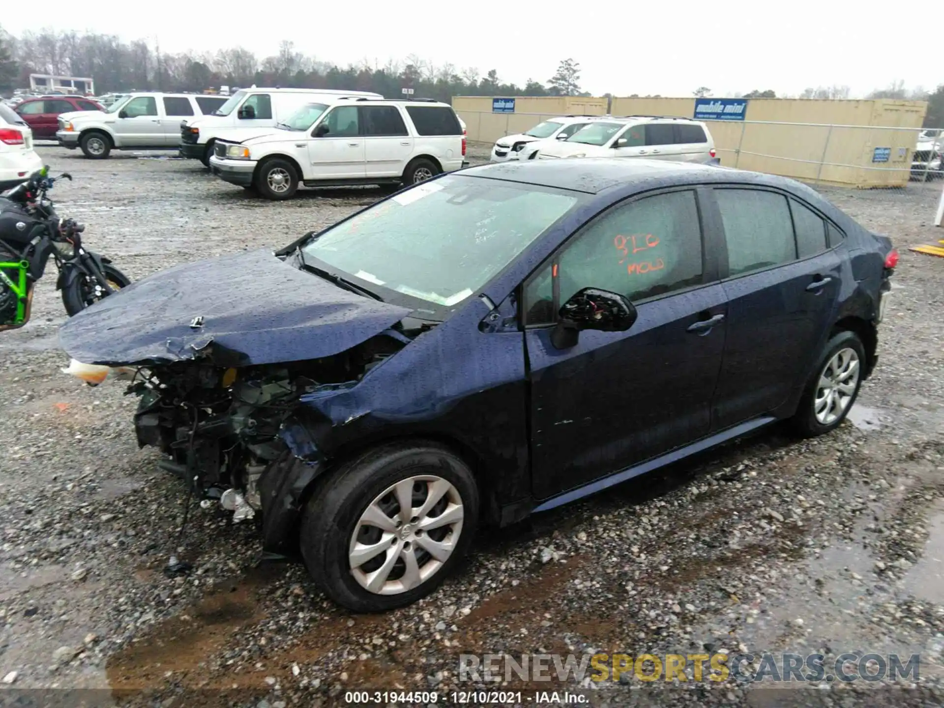 2 Photograph of a damaged car JTDEPRAE3LJ013789 TOYOTA COROLLA 2020