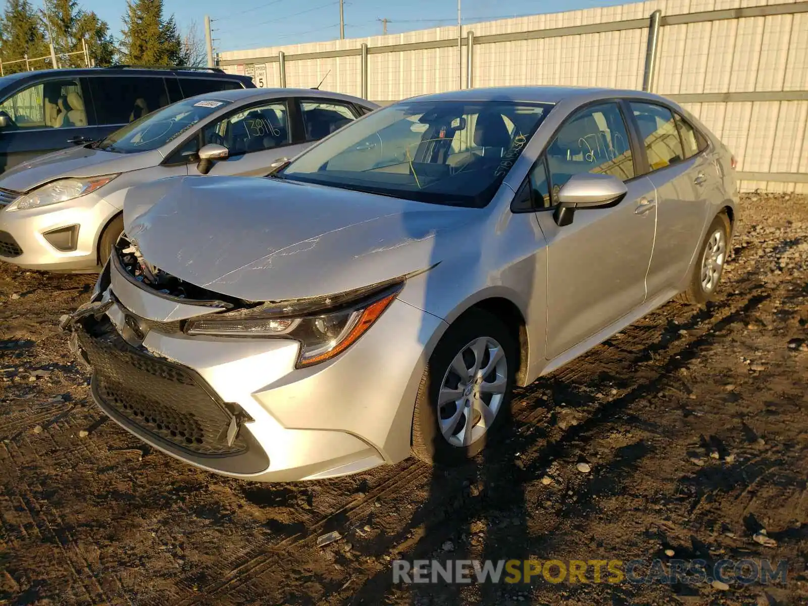 2 Photograph of a damaged car JTDEPRAE3LJ013954 TOYOTA COROLLA 2020