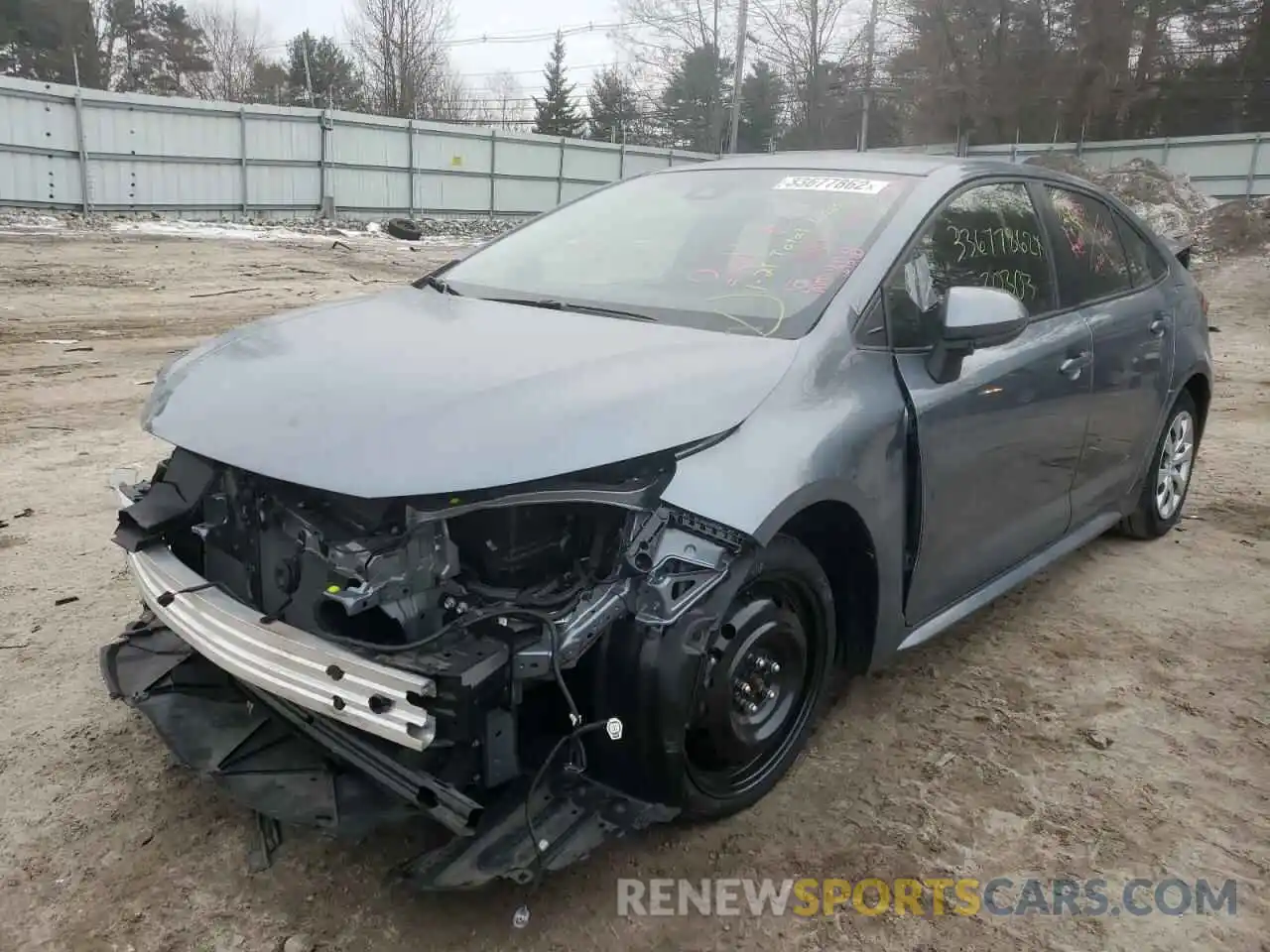 2 Photograph of a damaged car JTDEPRAE3LJ014053 TOYOTA COROLLA 2020