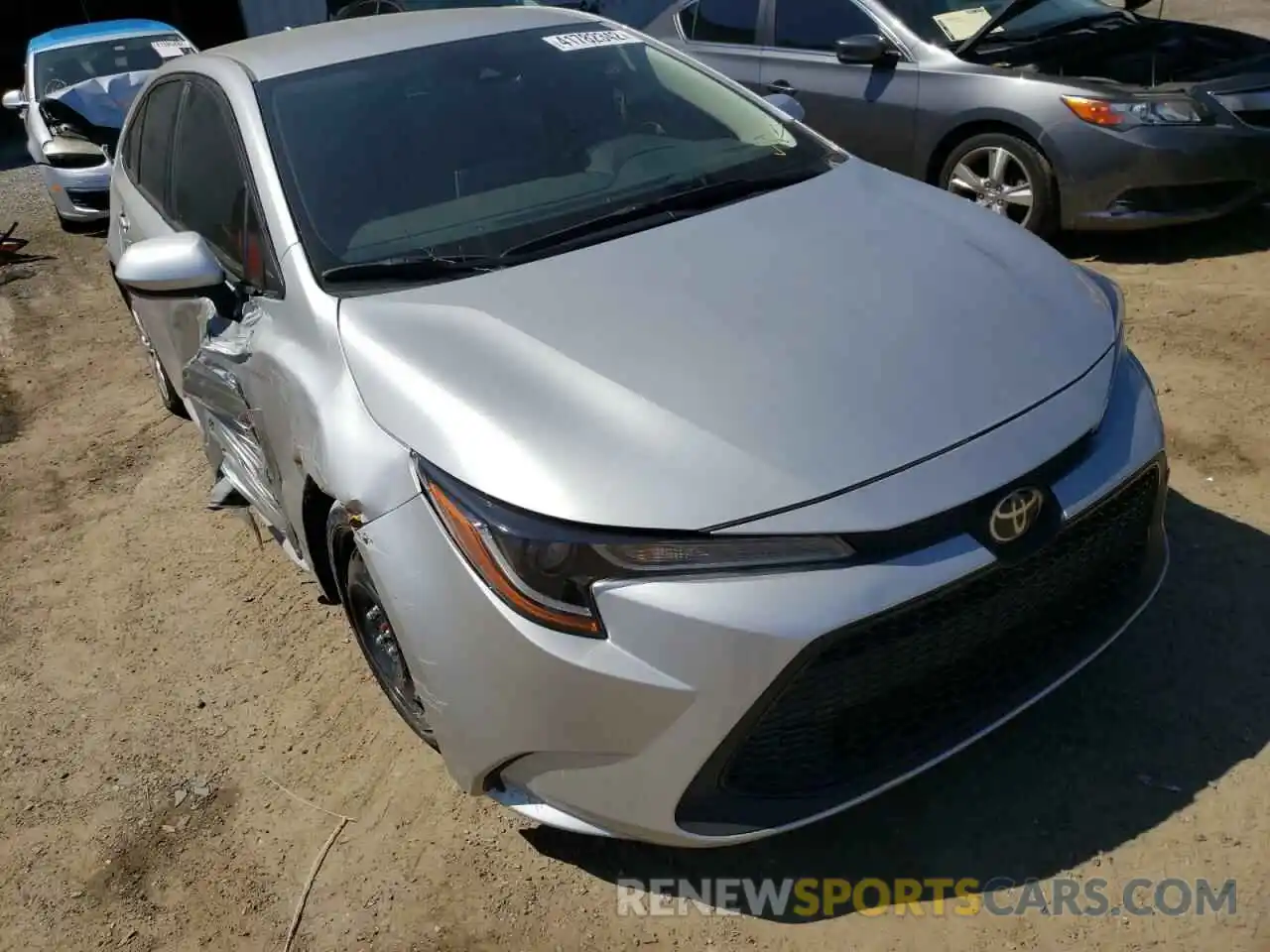 1 Photograph of a damaged car JTDEPRAE3LJ015221 TOYOTA COROLLA 2020