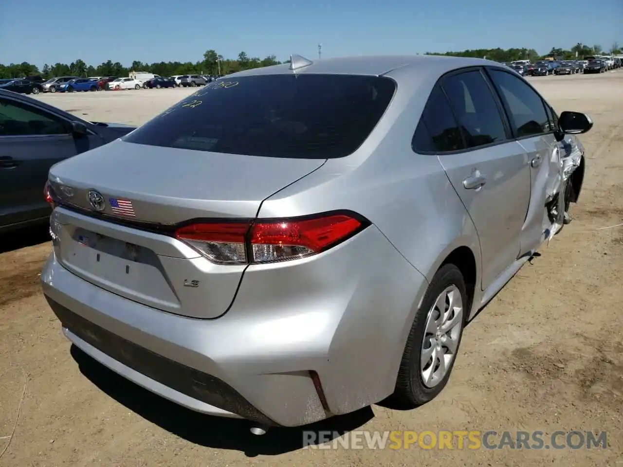 4 Photograph of a damaged car JTDEPRAE3LJ015221 TOYOTA COROLLA 2020