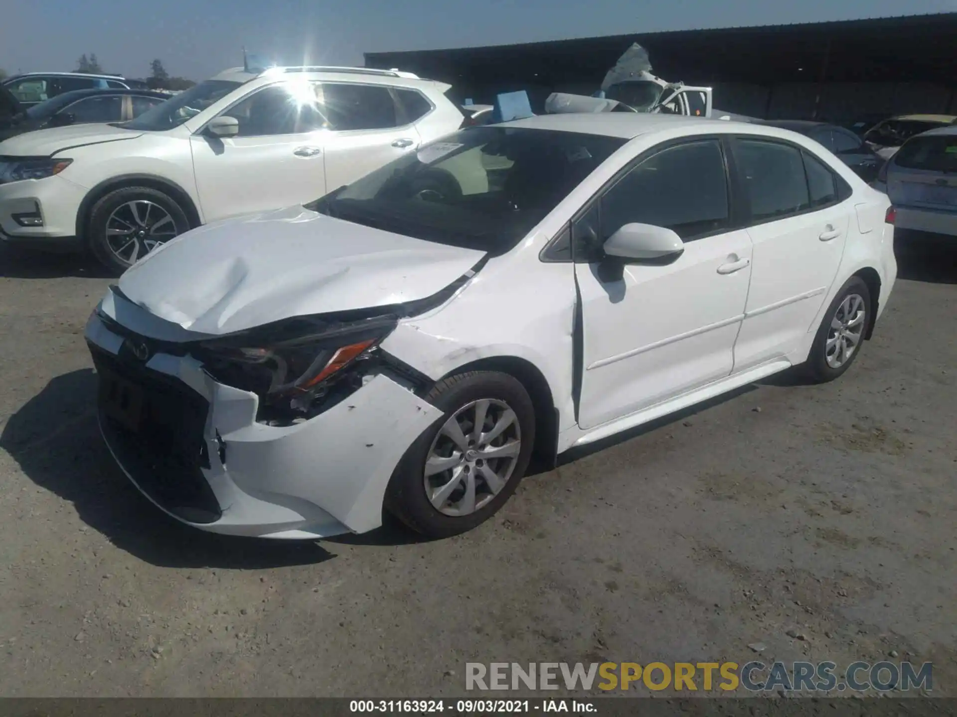 2 Photograph of a damaged car JTDEPRAE3LJ015249 TOYOTA COROLLA 2020