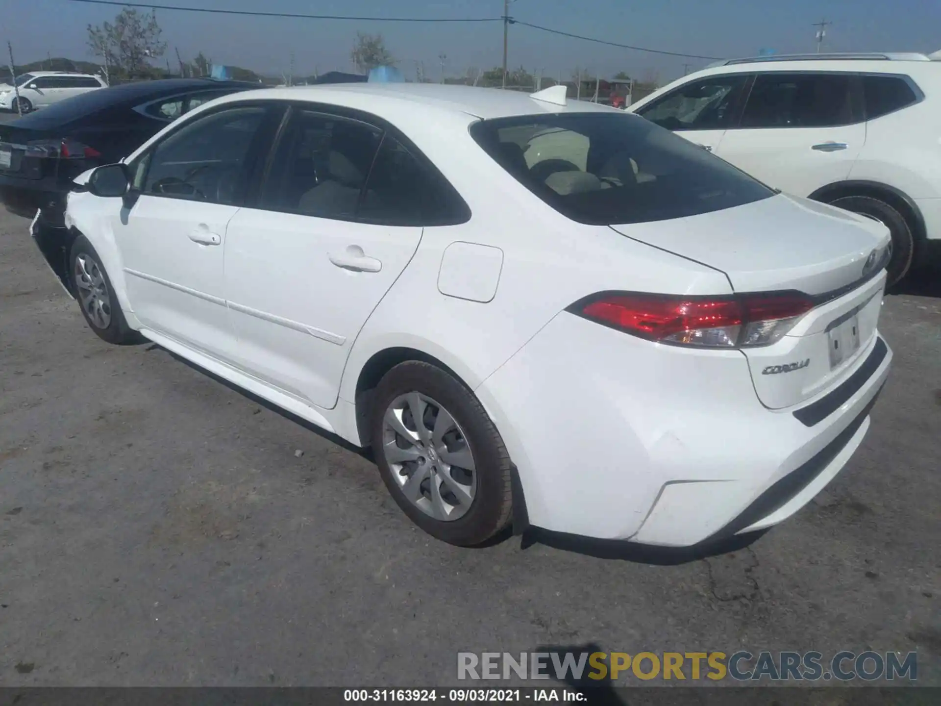 3 Photograph of a damaged car JTDEPRAE3LJ015249 TOYOTA COROLLA 2020