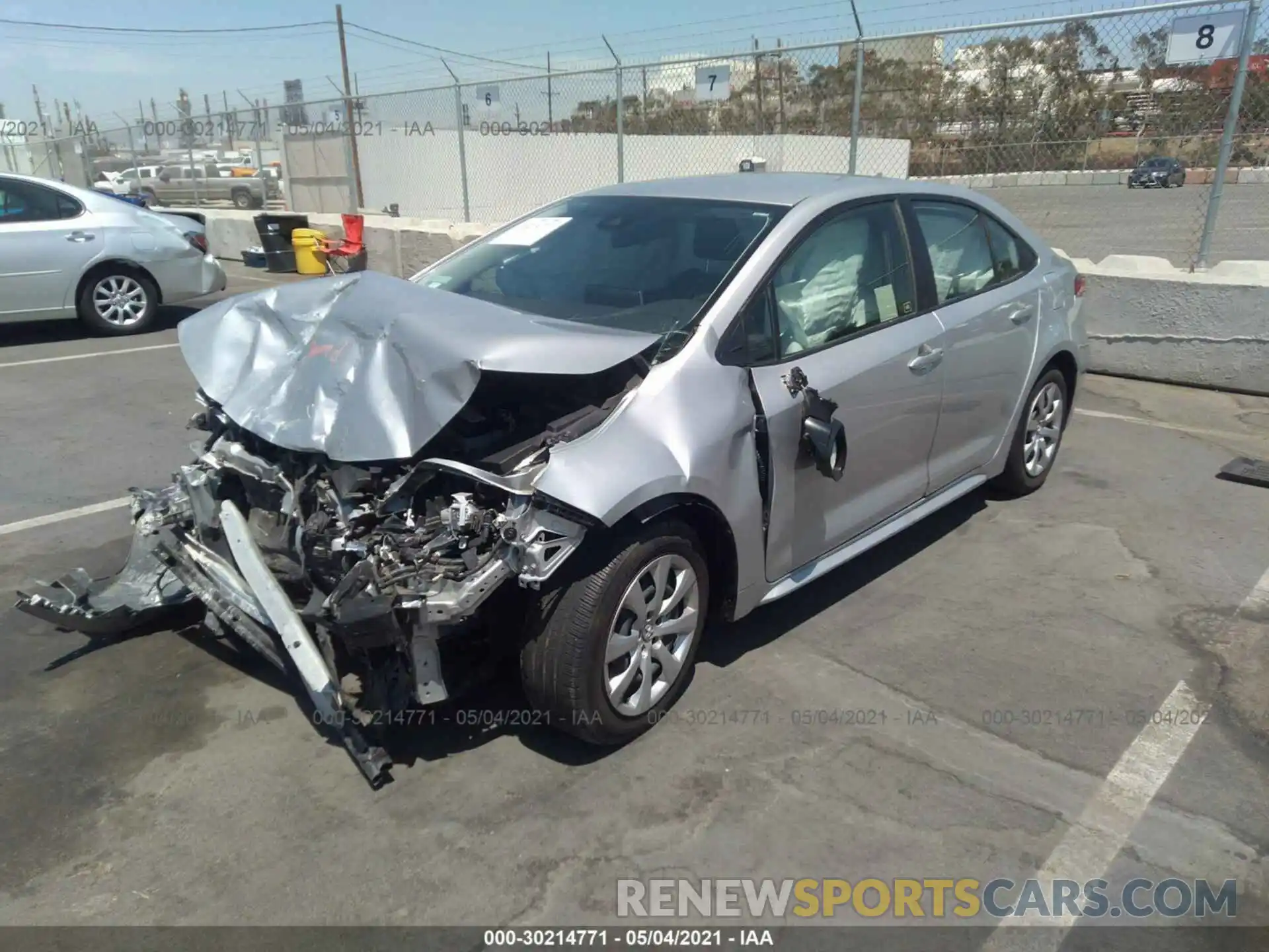 2 Photograph of a damaged car JTDEPRAE3LJ015526 TOYOTA COROLLA 2020