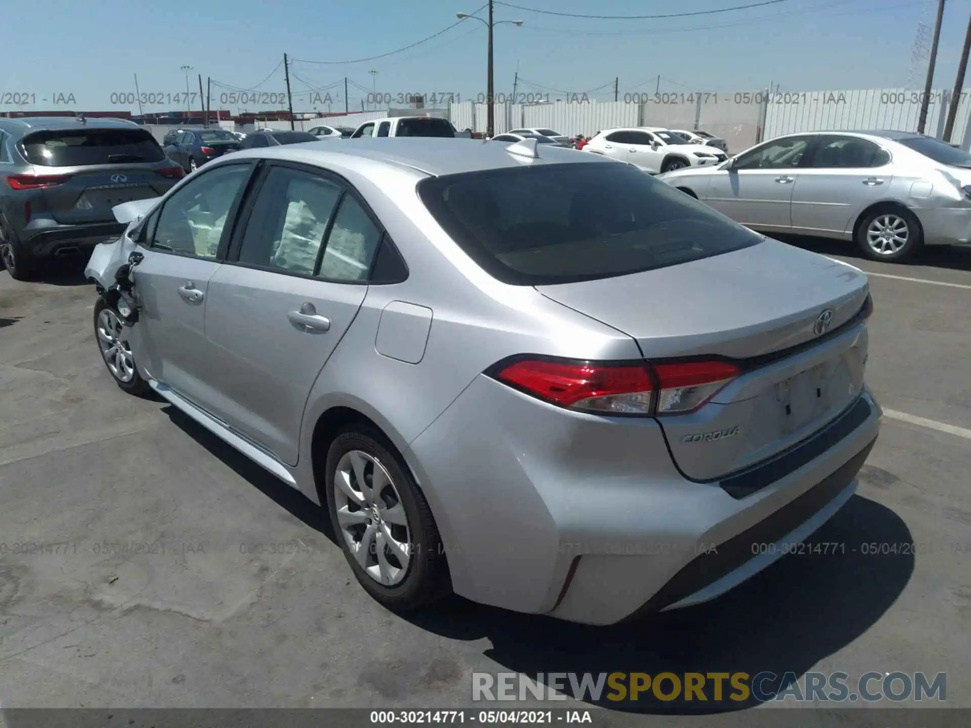 3 Photograph of a damaged car JTDEPRAE3LJ015526 TOYOTA COROLLA 2020