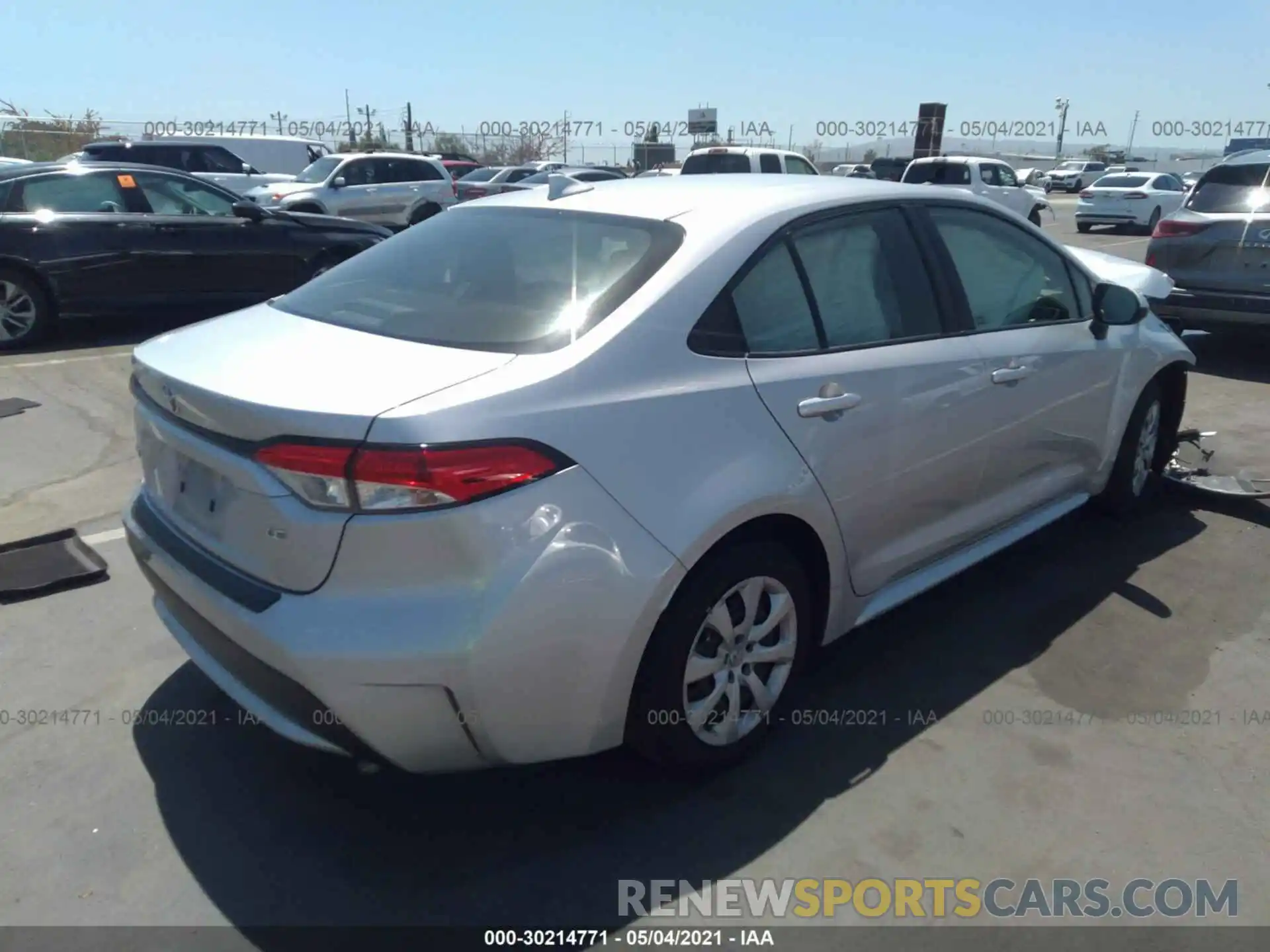 4 Photograph of a damaged car JTDEPRAE3LJ015526 TOYOTA COROLLA 2020