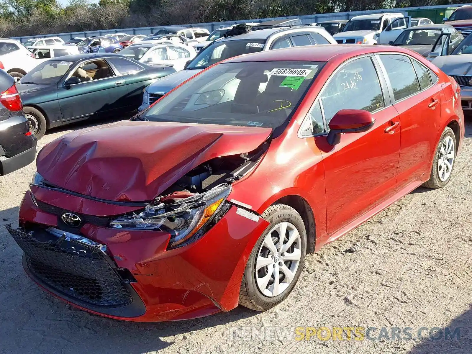 2 Photograph of a damaged car JTDEPRAE3LJ016675 TOYOTA COROLLA 2020