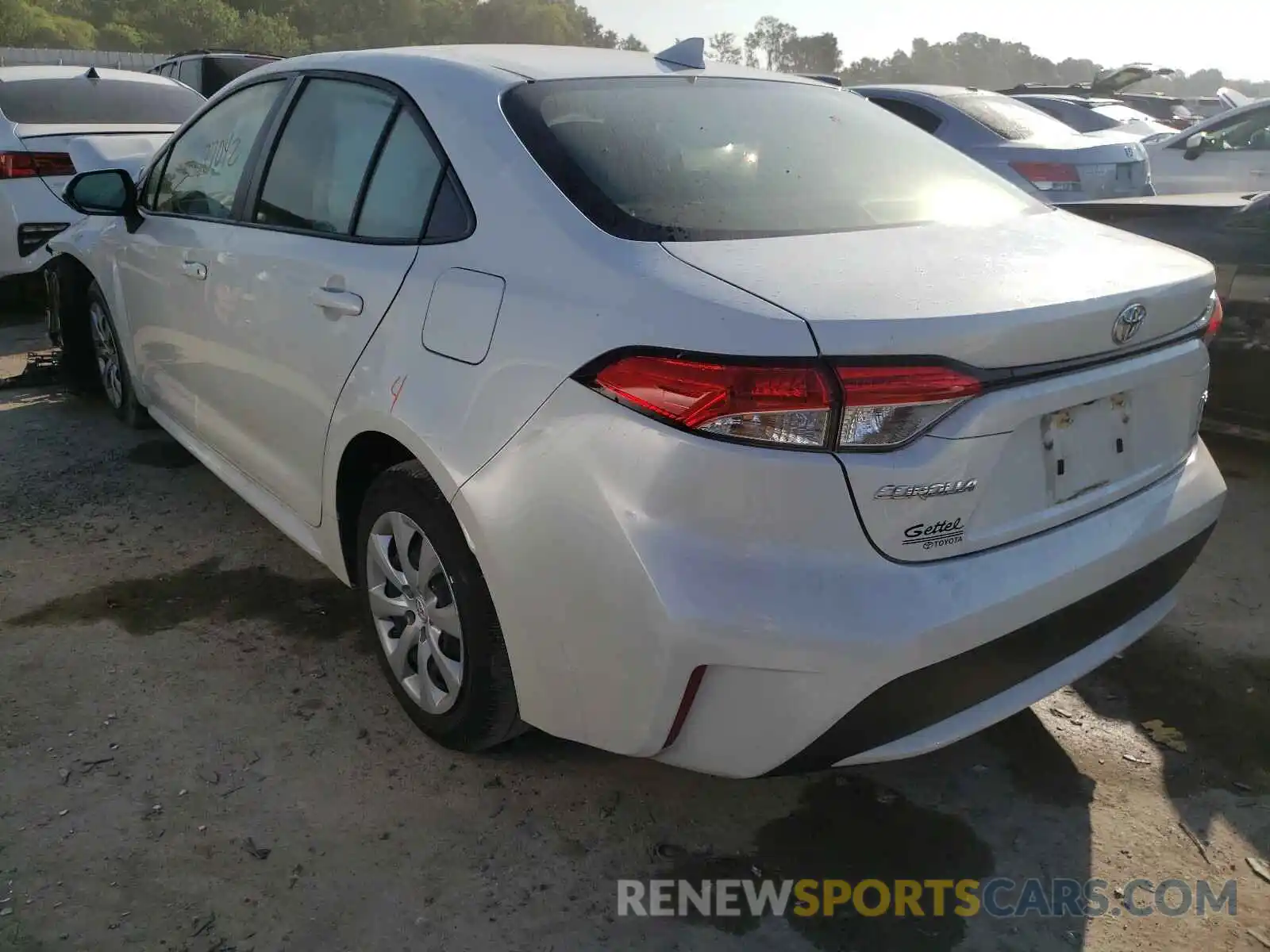 3 Photograph of a damaged car JTDEPRAE3LJ016689 TOYOTA COROLLA 2020