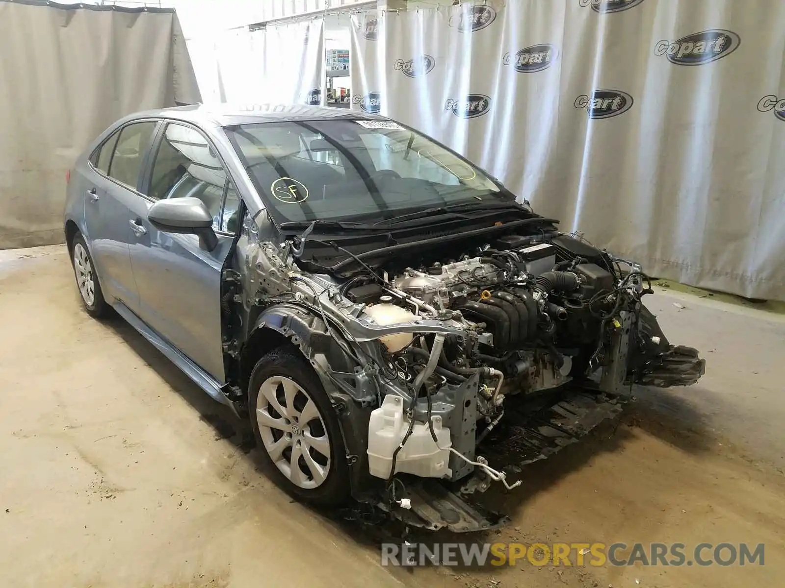 1 Photograph of a damaged car JTDEPRAE3LJ016692 TOYOTA COROLLA 2020