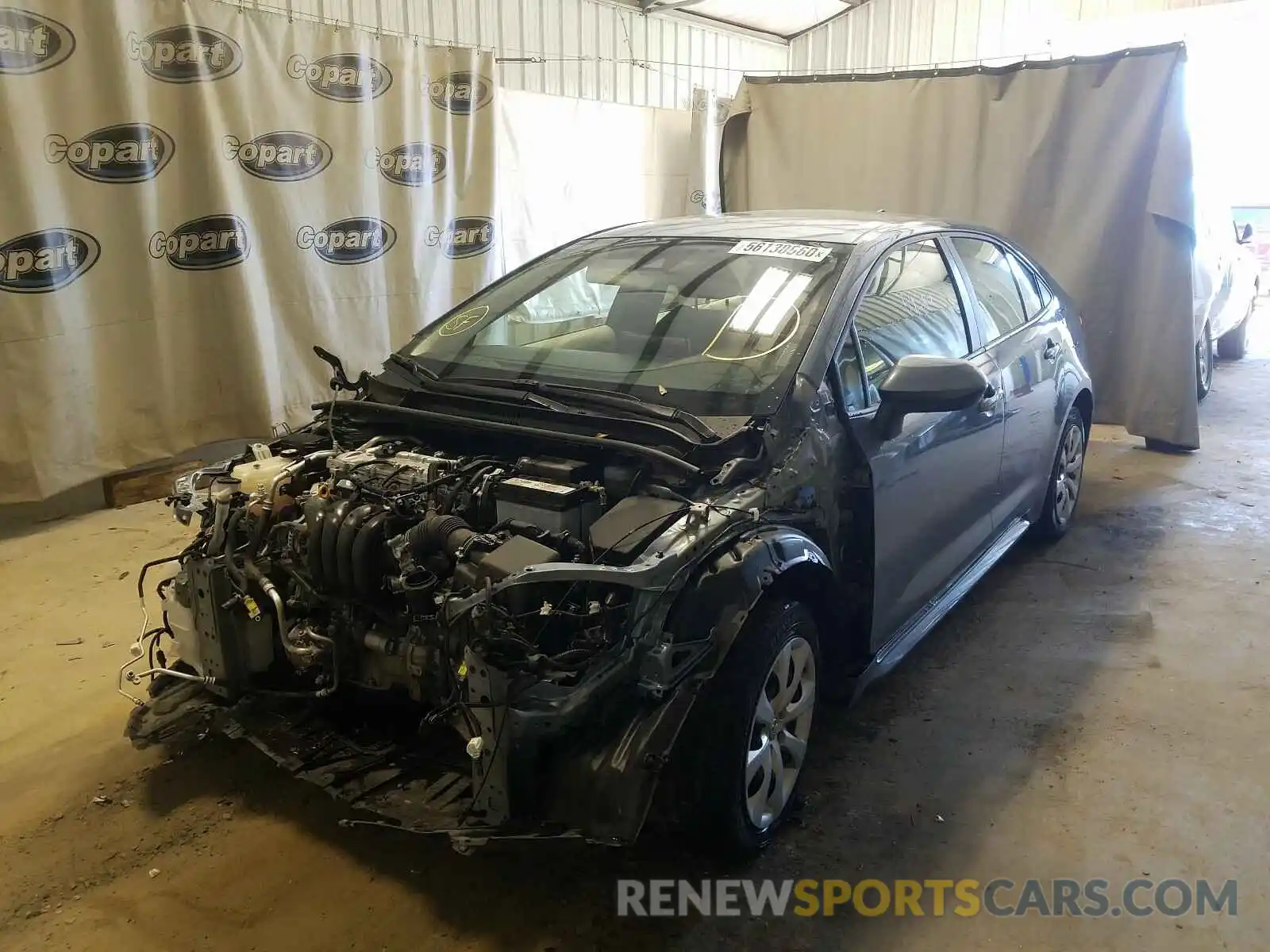 2 Photograph of a damaged car JTDEPRAE3LJ016692 TOYOTA COROLLA 2020