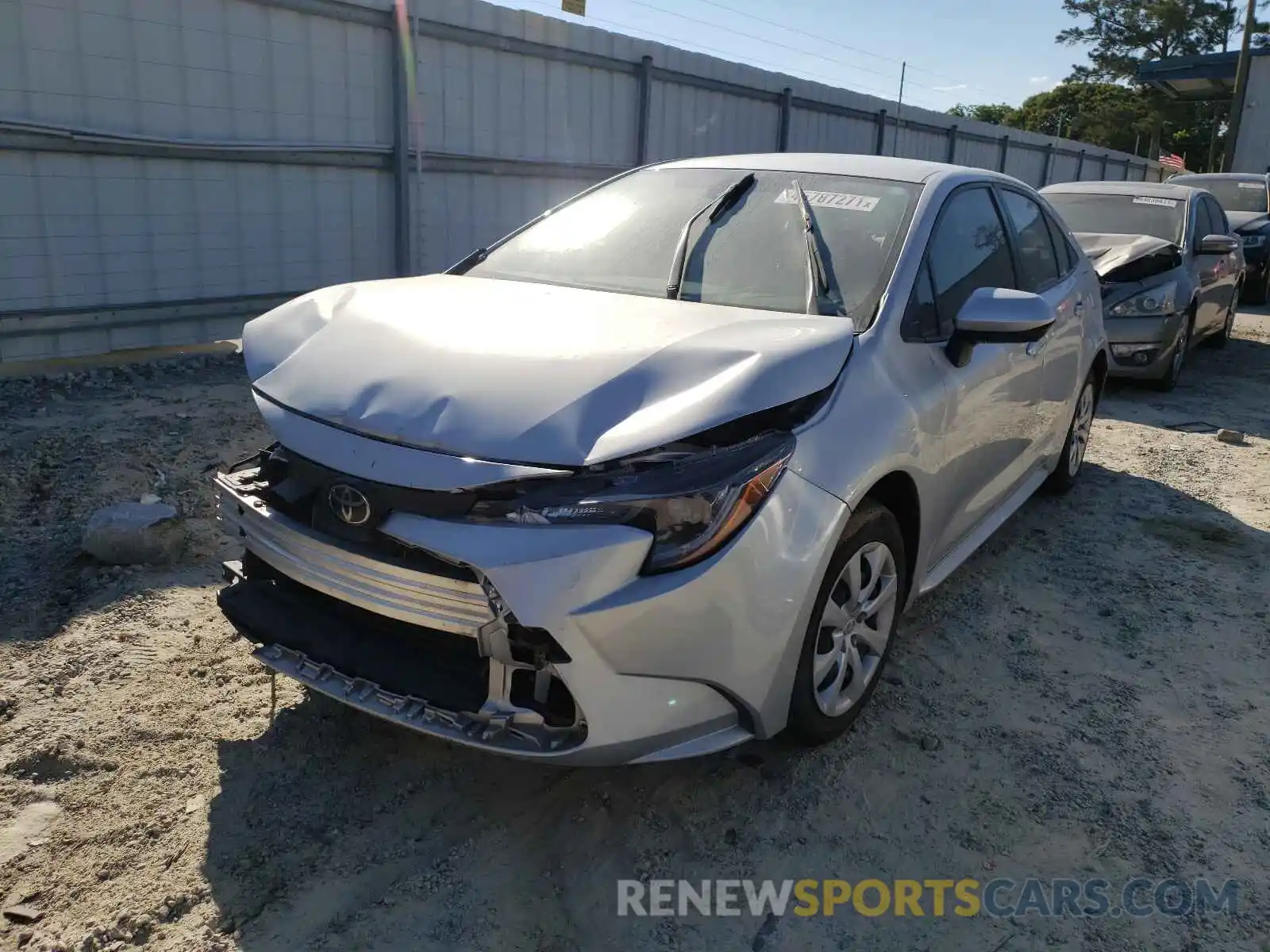 2 Photograph of a damaged car JTDEPRAE3LJ016787 TOYOTA COROLLA 2020