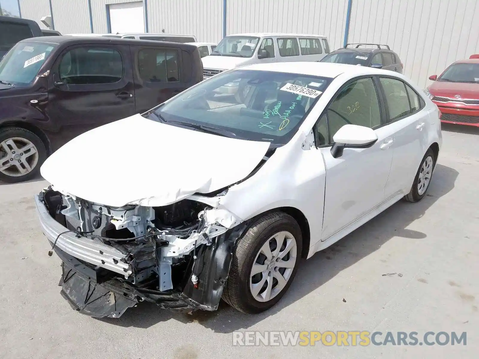 2 Photograph of a damaged car JTDEPRAE3LJ017230 TOYOTA COROLLA 2020