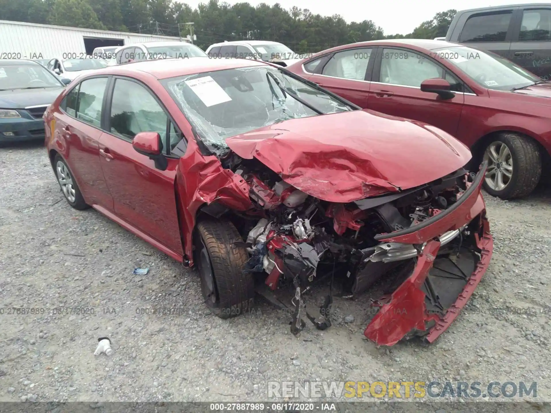 1 Photograph of a damaged car JTDEPRAE3LJ018393 TOYOTA COROLLA 2020