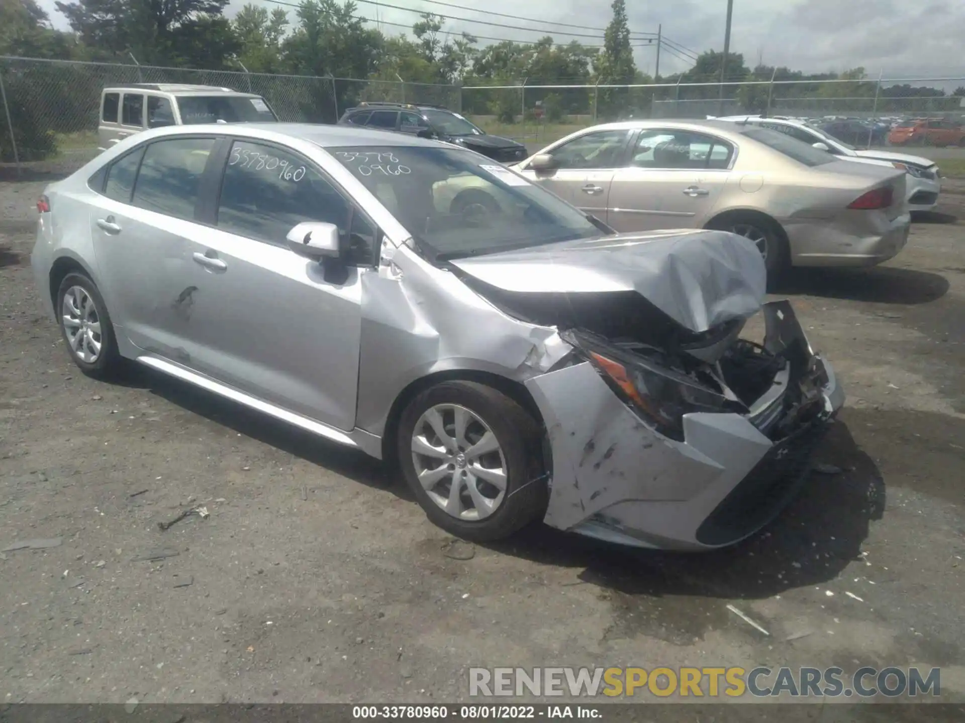 1 Photograph of a damaged car JTDEPRAE3LJ018460 TOYOTA COROLLA 2020