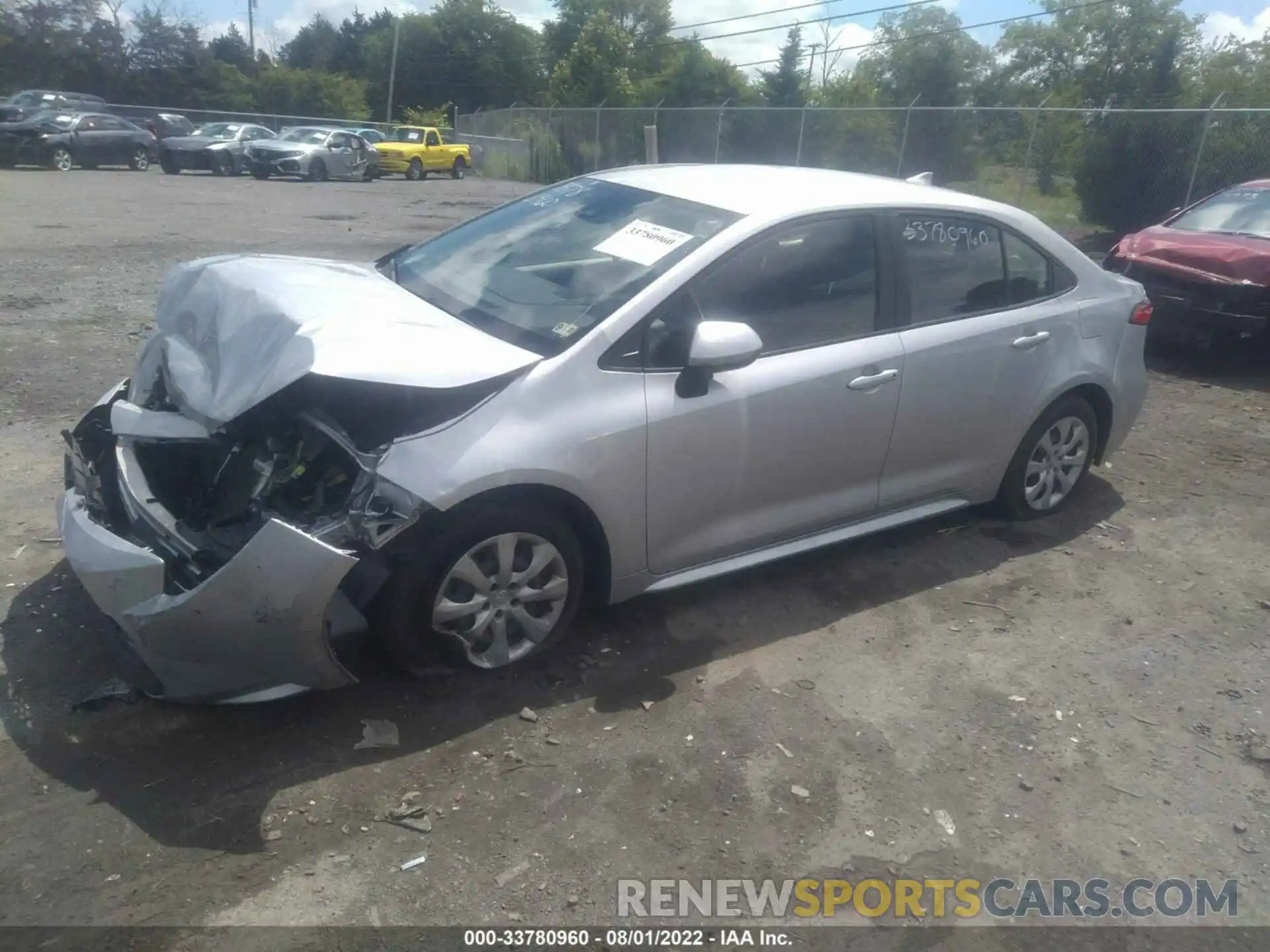 2 Photograph of a damaged car JTDEPRAE3LJ018460 TOYOTA COROLLA 2020