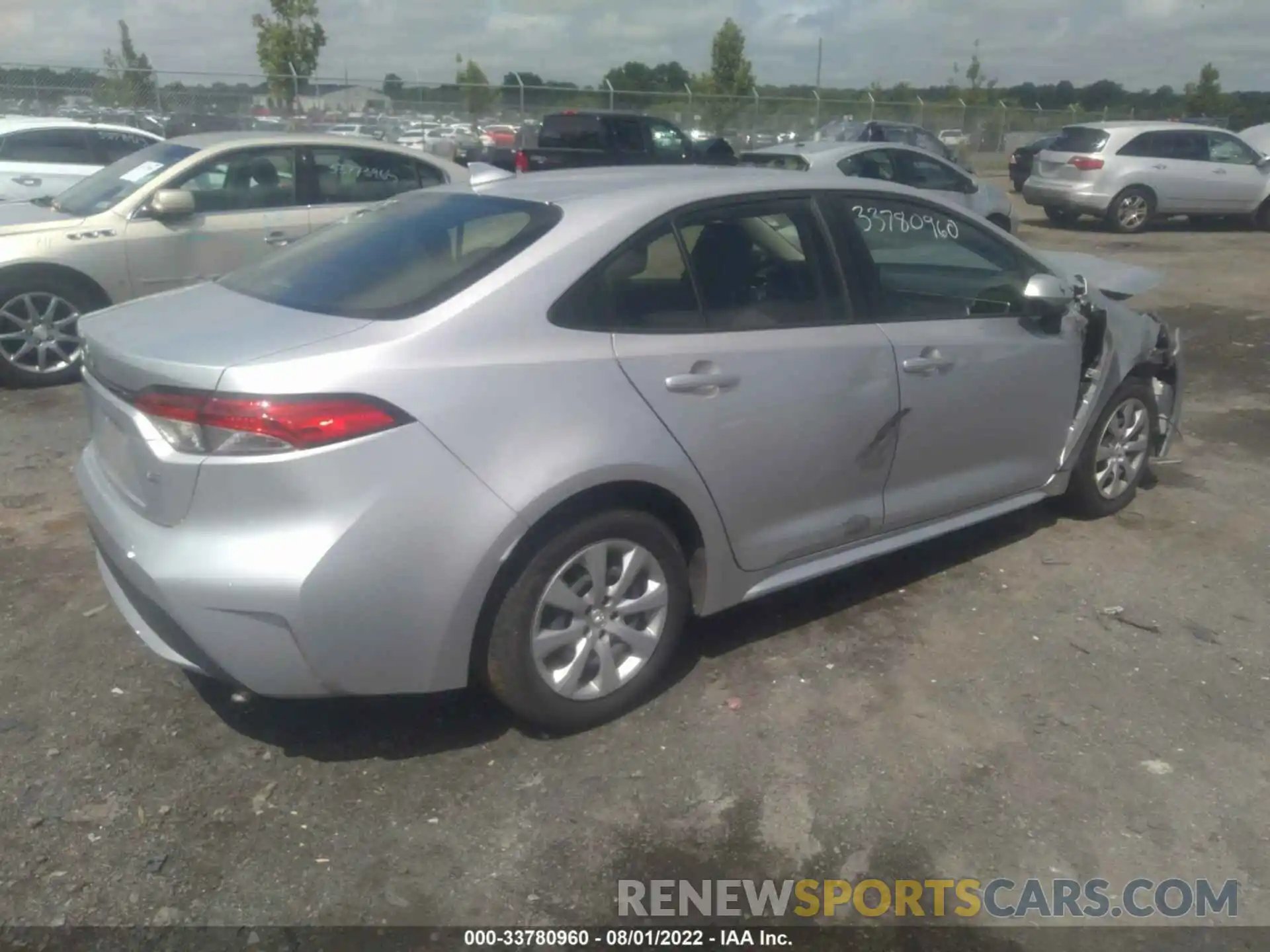 4 Photograph of a damaged car JTDEPRAE3LJ018460 TOYOTA COROLLA 2020