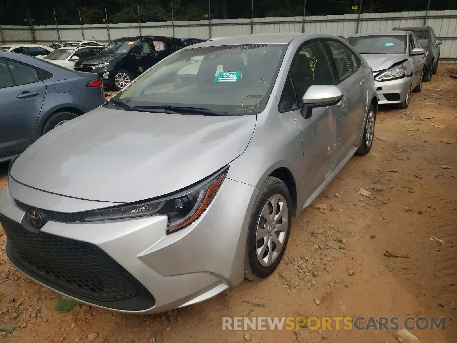 2 Photograph of a damaged car JTDEPRAE3LJ018538 TOYOTA COROLLA 2020