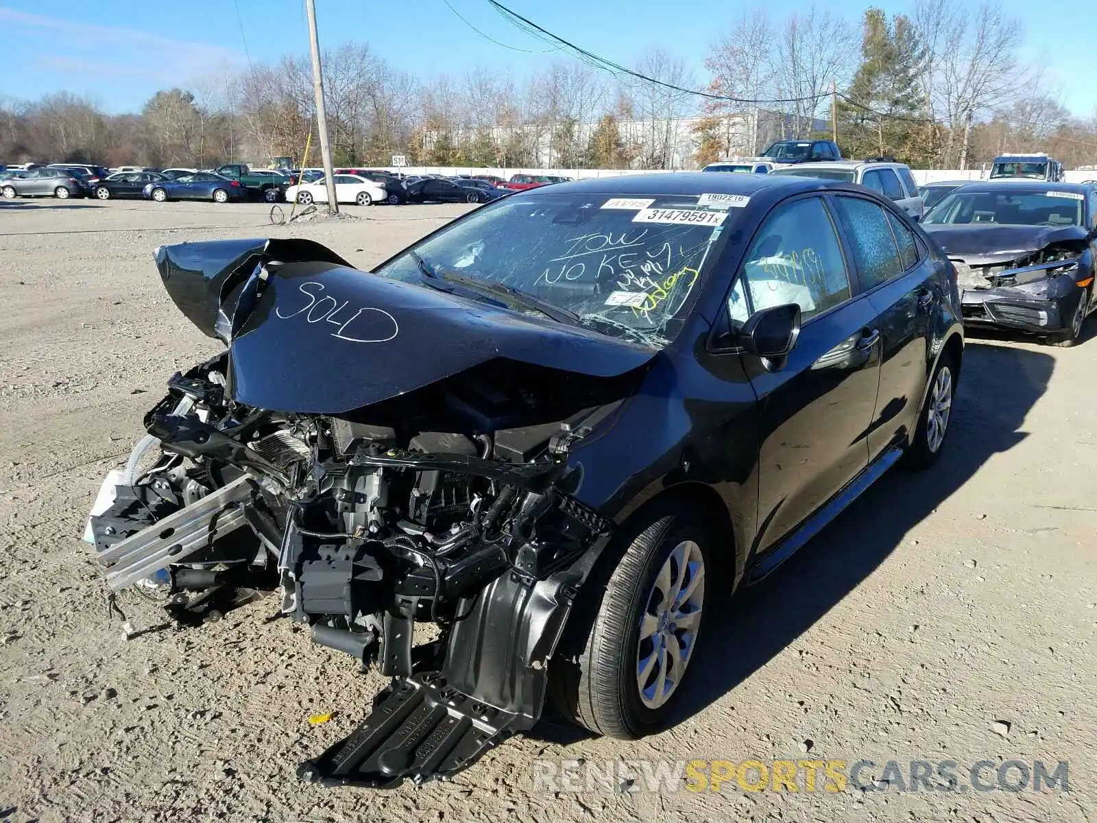 2 Photograph of a damaged car JTDEPRAE3LJ018619 TOYOTA COROLLA 2020