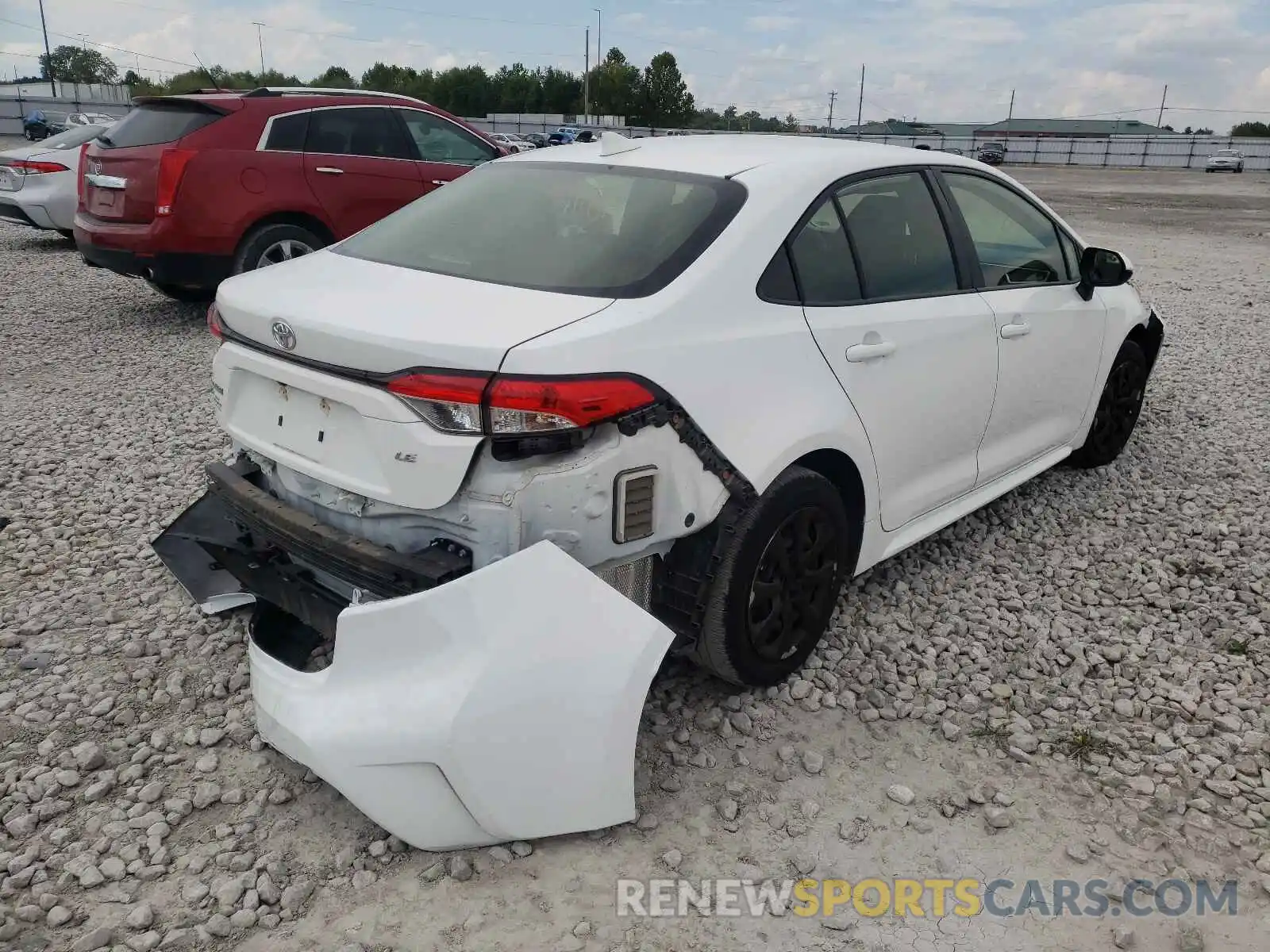 4 Photograph of a damaged car JTDEPRAE3LJ018717 TOYOTA COROLLA 2020