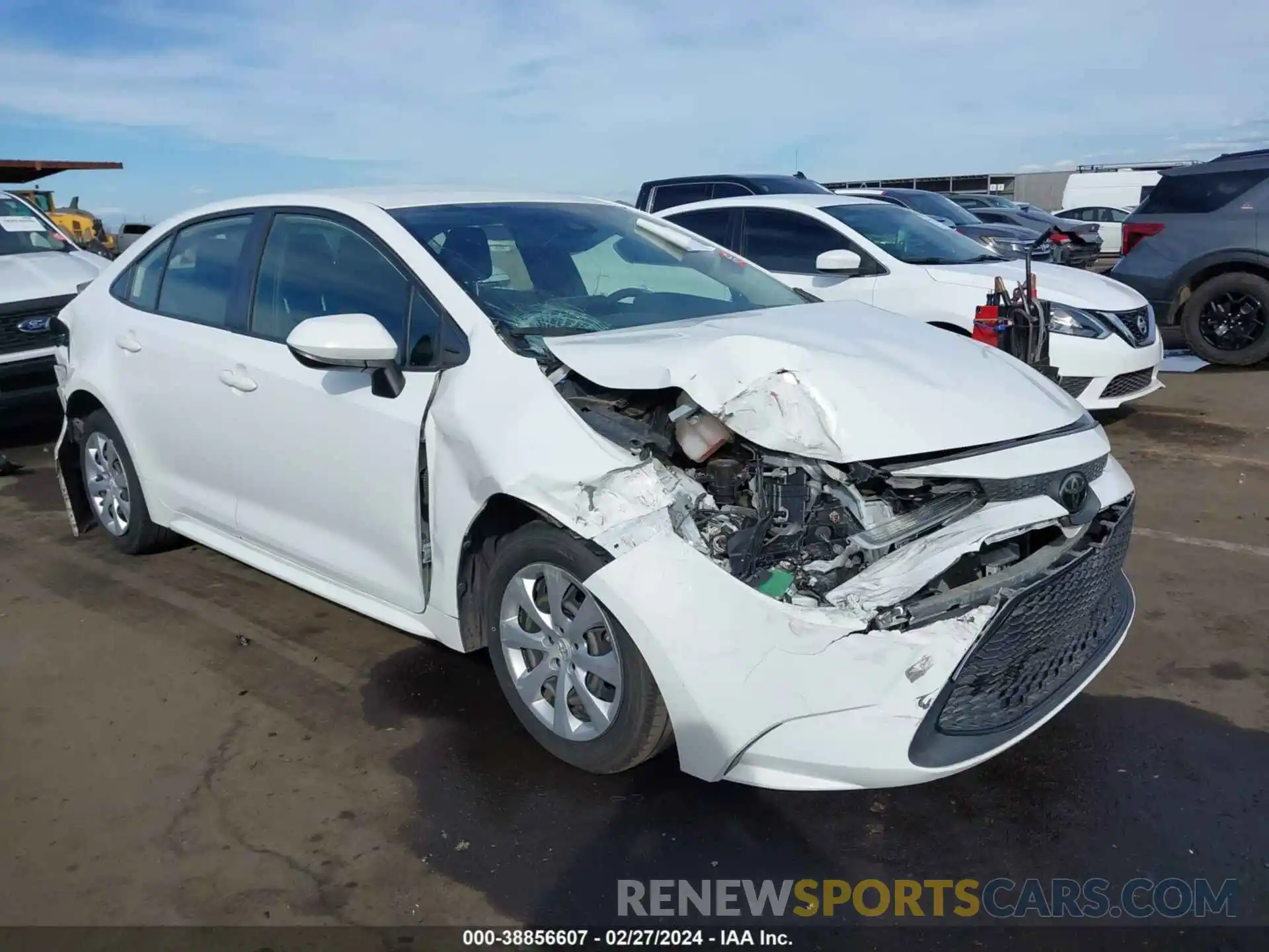 1 Photograph of a damaged car JTDEPRAE3LJ019091 TOYOTA COROLLA 2020