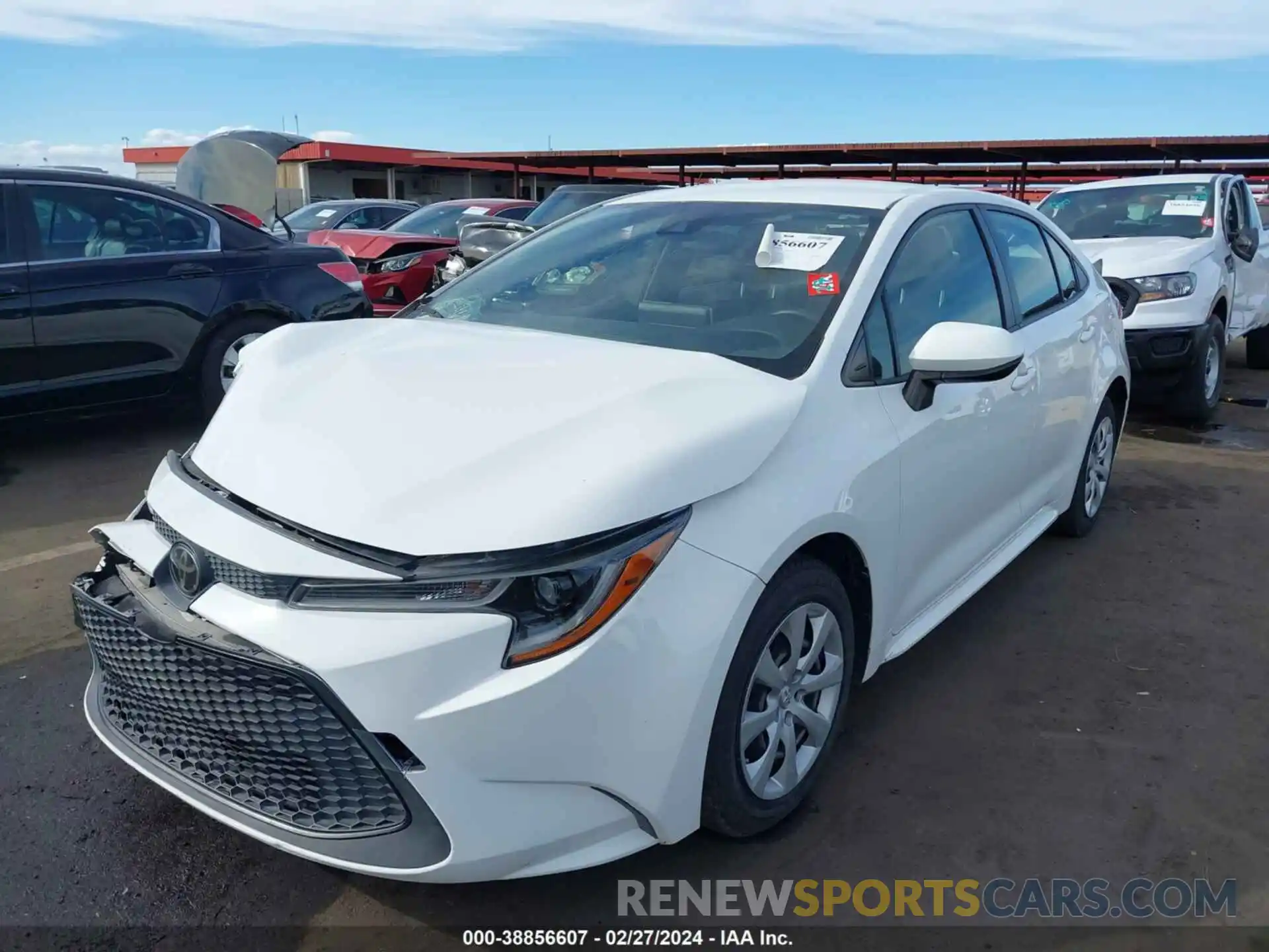 2 Photograph of a damaged car JTDEPRAE3LJ019091 TOYOTA COROLLA 2020