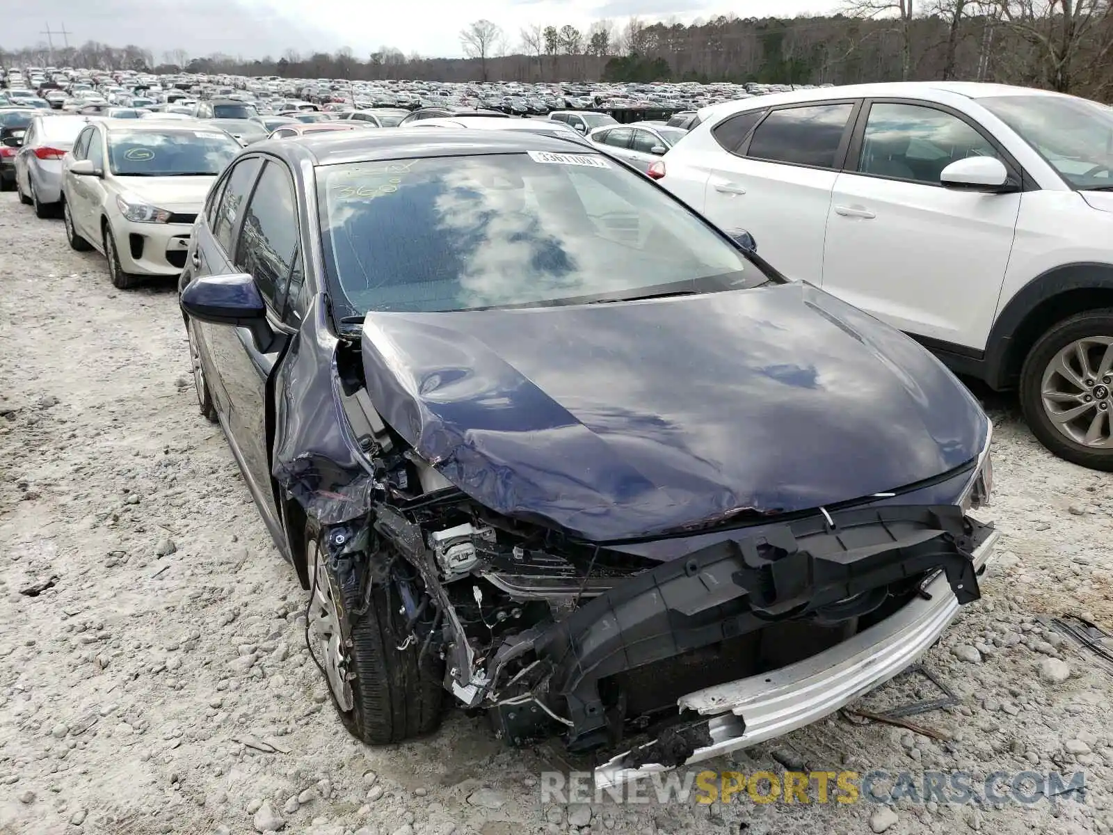 1 Photograph of a damaged car JTDEPRAE3LJ019205 TOYOTA COROLLA 2020