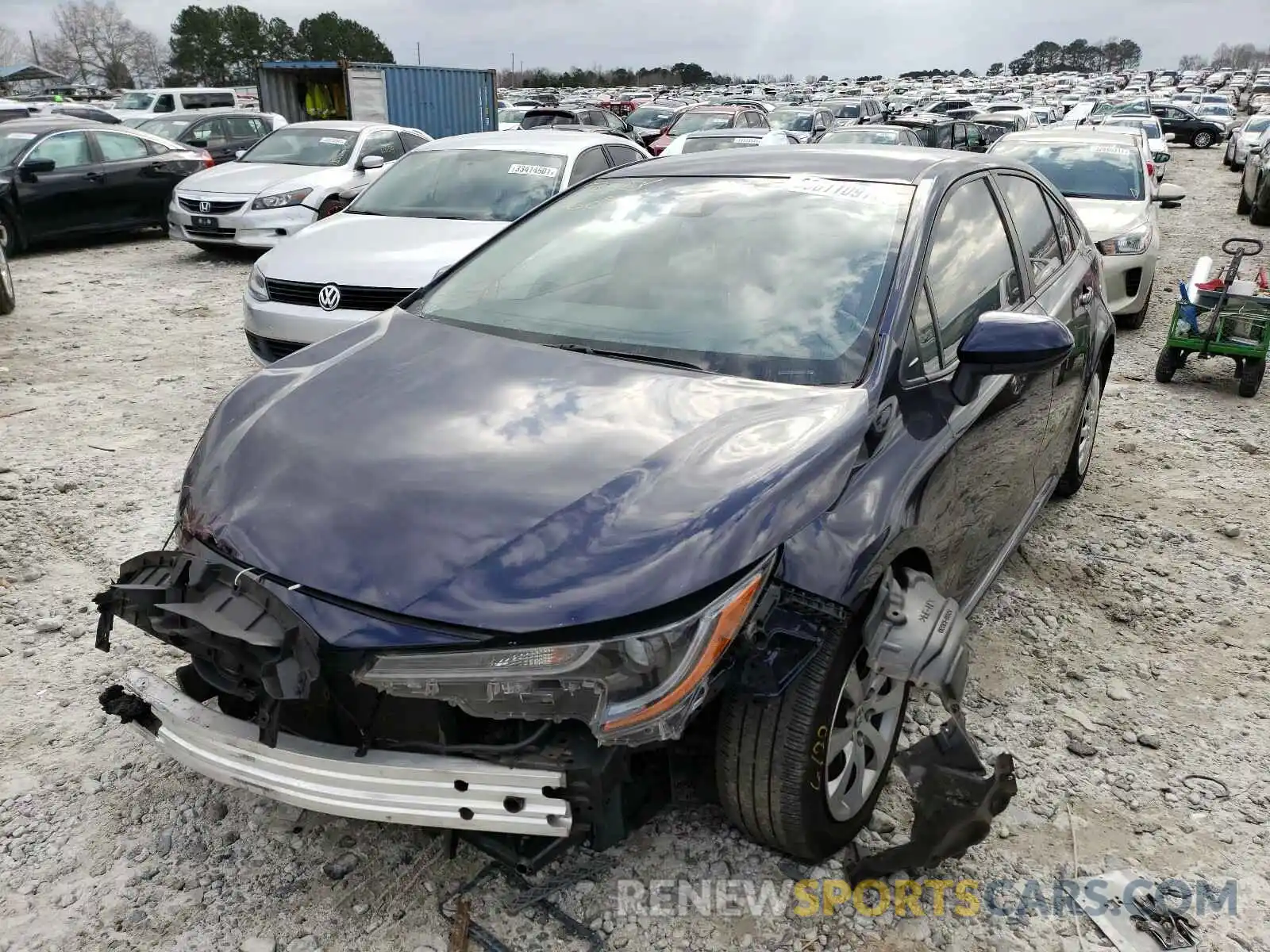 2 Photograph of a damaged car JTDEPRAE3LJ019205 TOYOTA COROLLA 2020