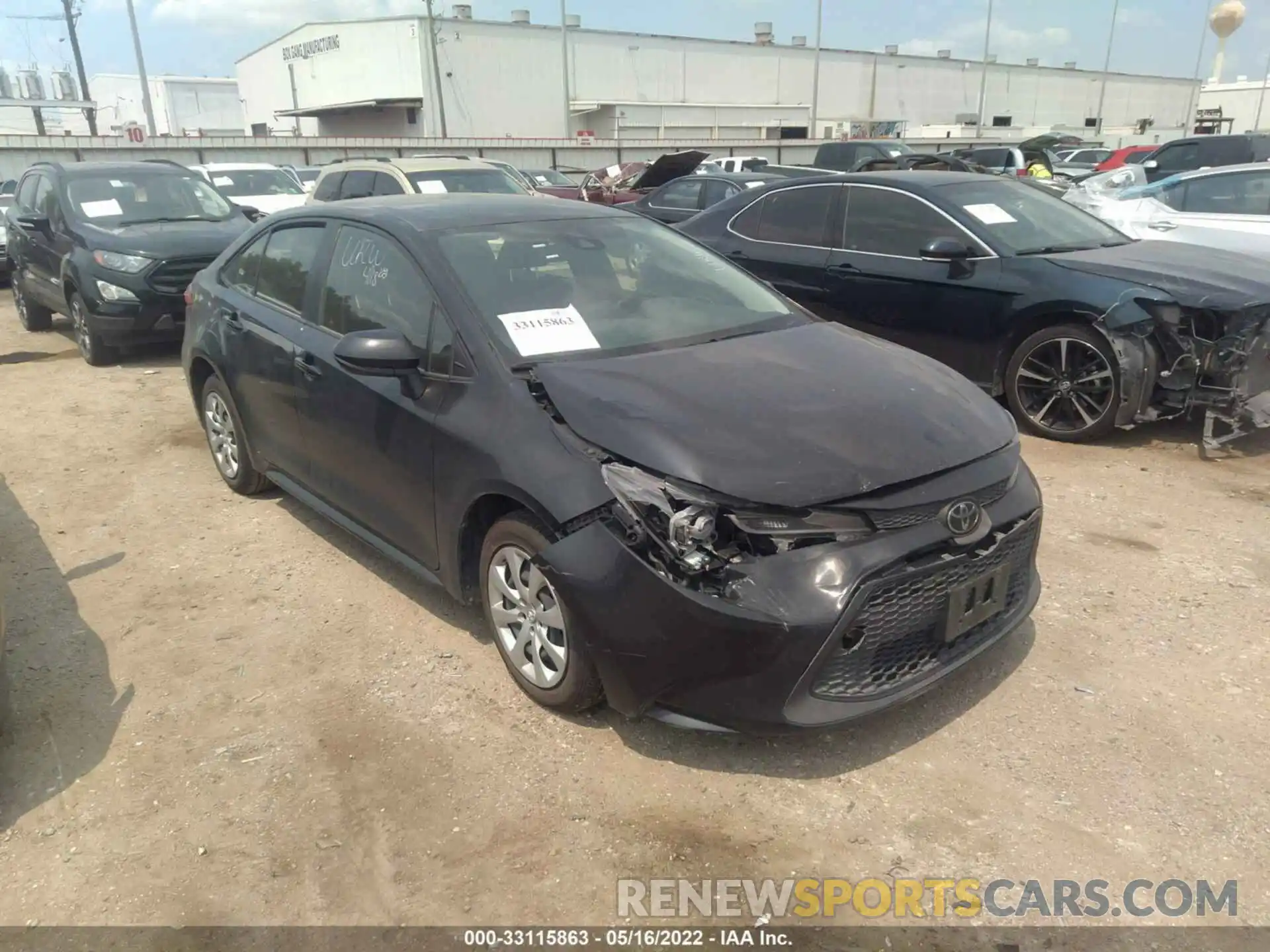 1 Photograph of a damaged car JTDEPRAE3LJ019303 TOYOTA COROLLA 2020