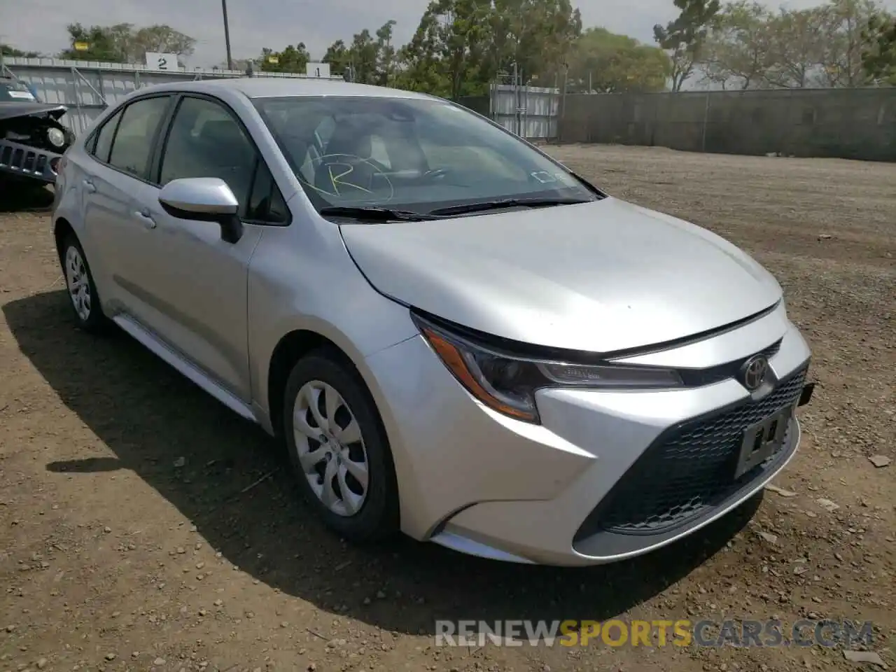 1 Photograph of a damaged car JTDEPRAE3LJ019379 TOYOTA COROLLA 2020