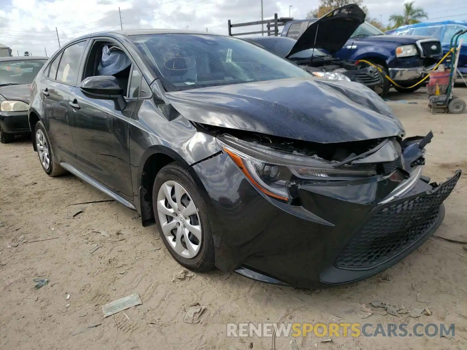 1 Photograph of a damaged car JTDEPRAE3LJ019477 TOYOTA COROLLA 2020