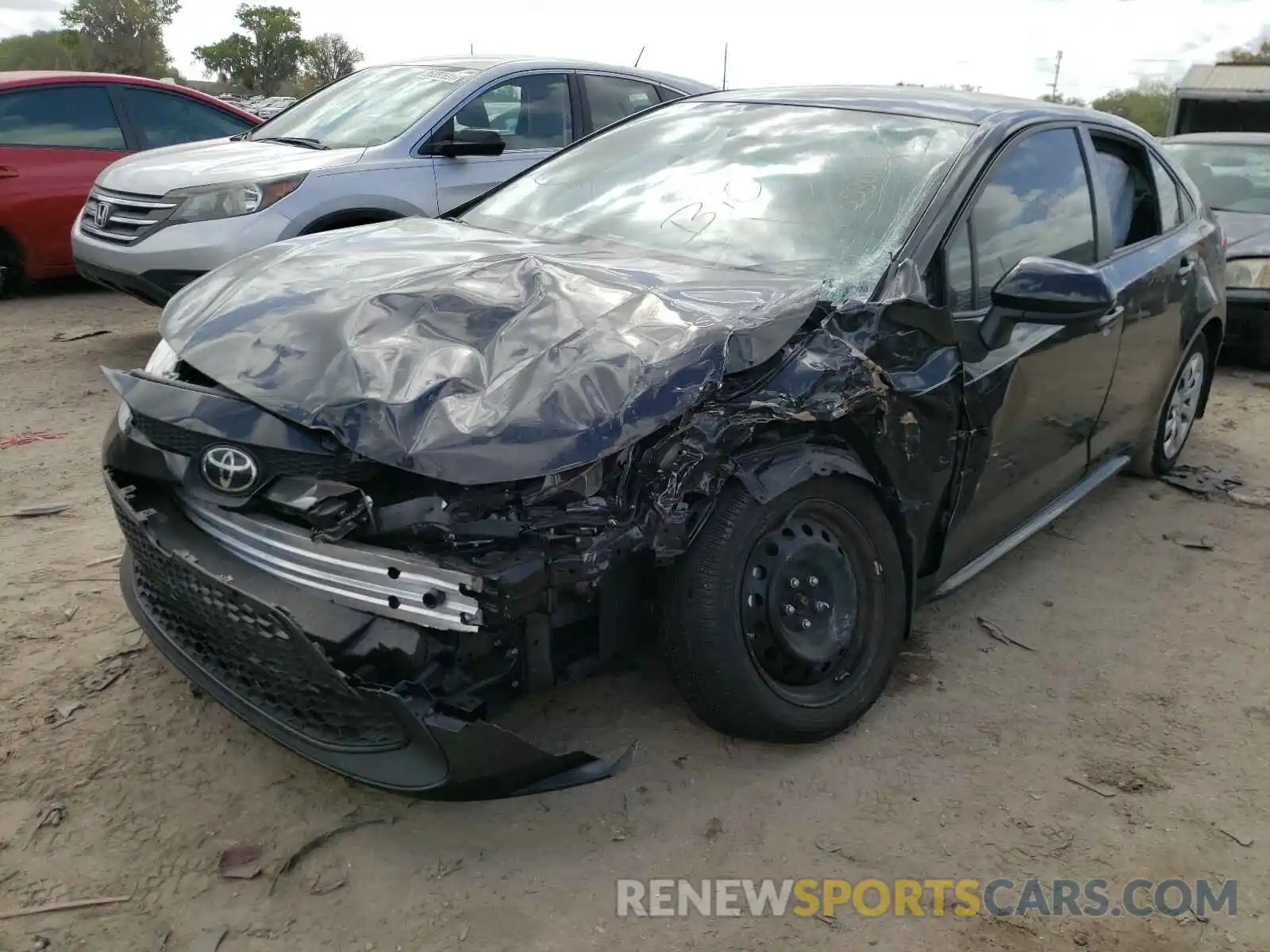 2 Photograph of a damaged car JTDEPRAE3LJ019477 TOYOTA COROLLA 2020